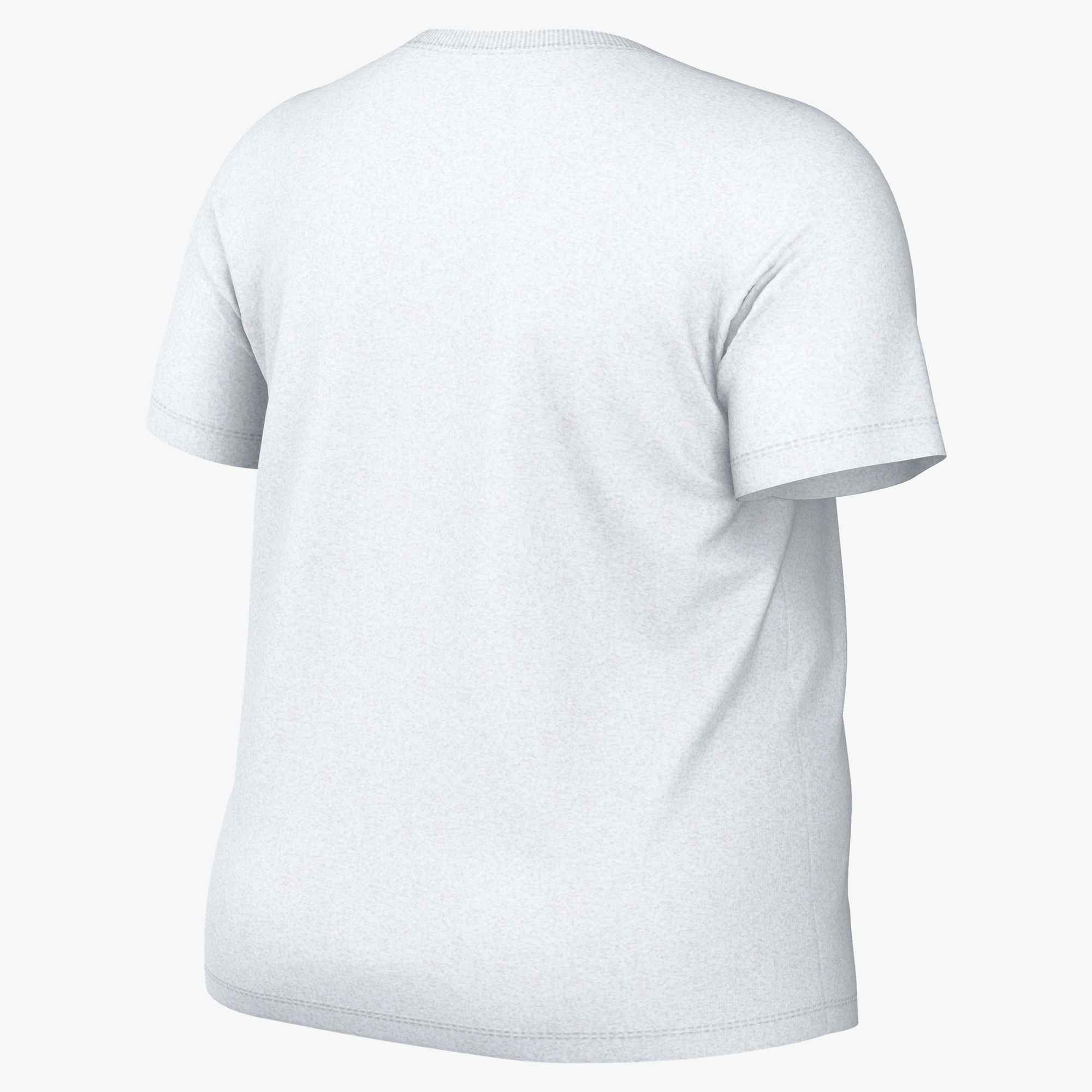 Nike Sportswear T-Shirt »CLUB ESSENTIALS WOMEN'S T-SHIRT (PLUS SIZE)« etwas weiterer Schnitt, kürzere Länge am Body, sportlicher Stil