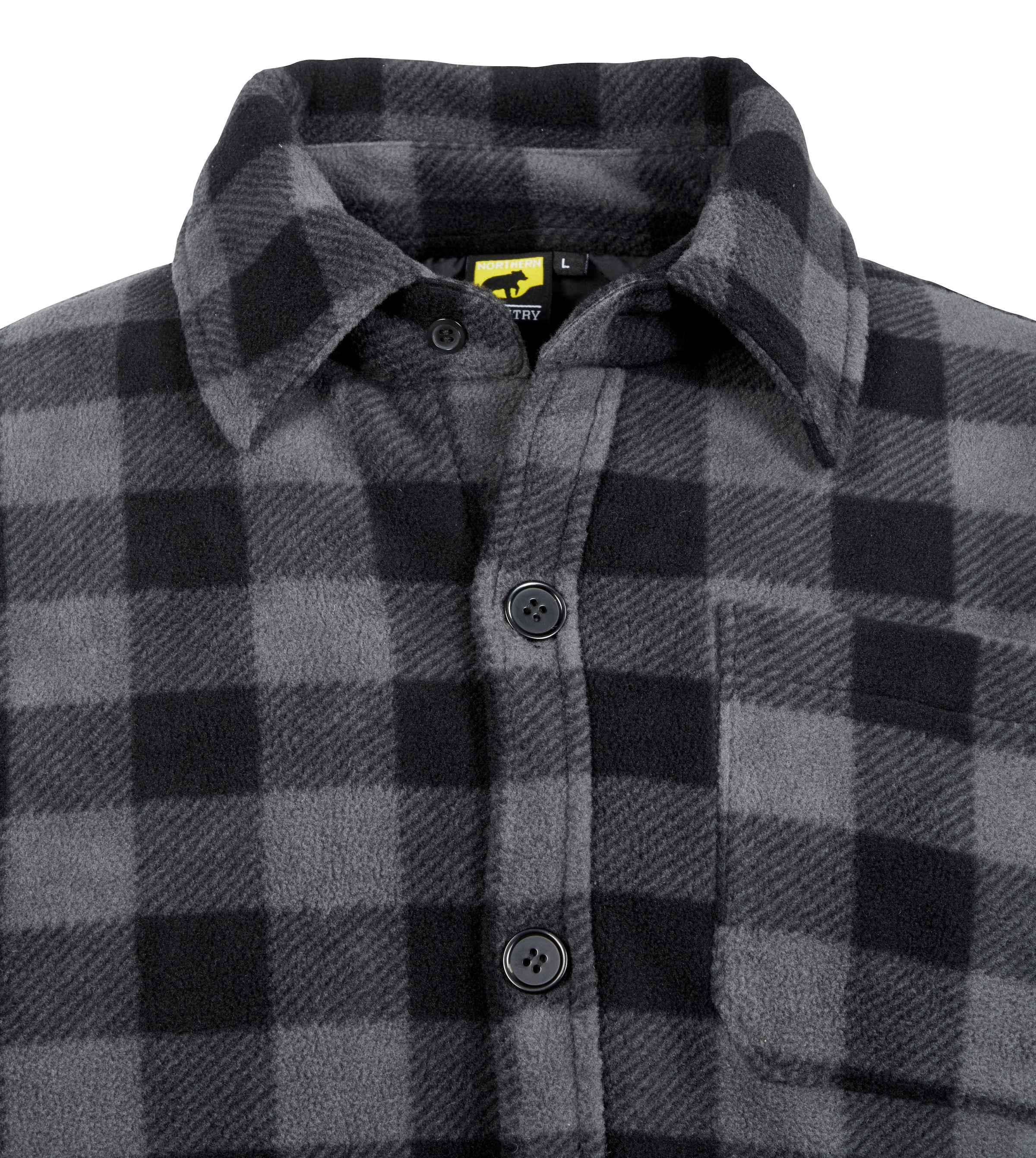 Northern Country Flanellhemd, (als Hemd gefüttert, verlängertem oder | tragen), warm mit Flanellstoff zu 5 OTTO Taschen, Rücken, Jacke mit offen zugeknöpft