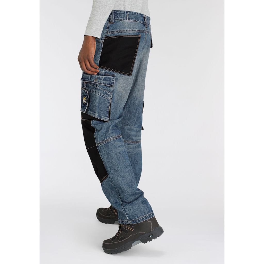 Northern Country Arbeitshose »Multipocket Jeans«, (aus 100% Baumwolle, robuster Jeansstoff, comfort fit), mit dehnbarem Bund, 9 praktischen Taschen, Knieverstärkung aus Cordura