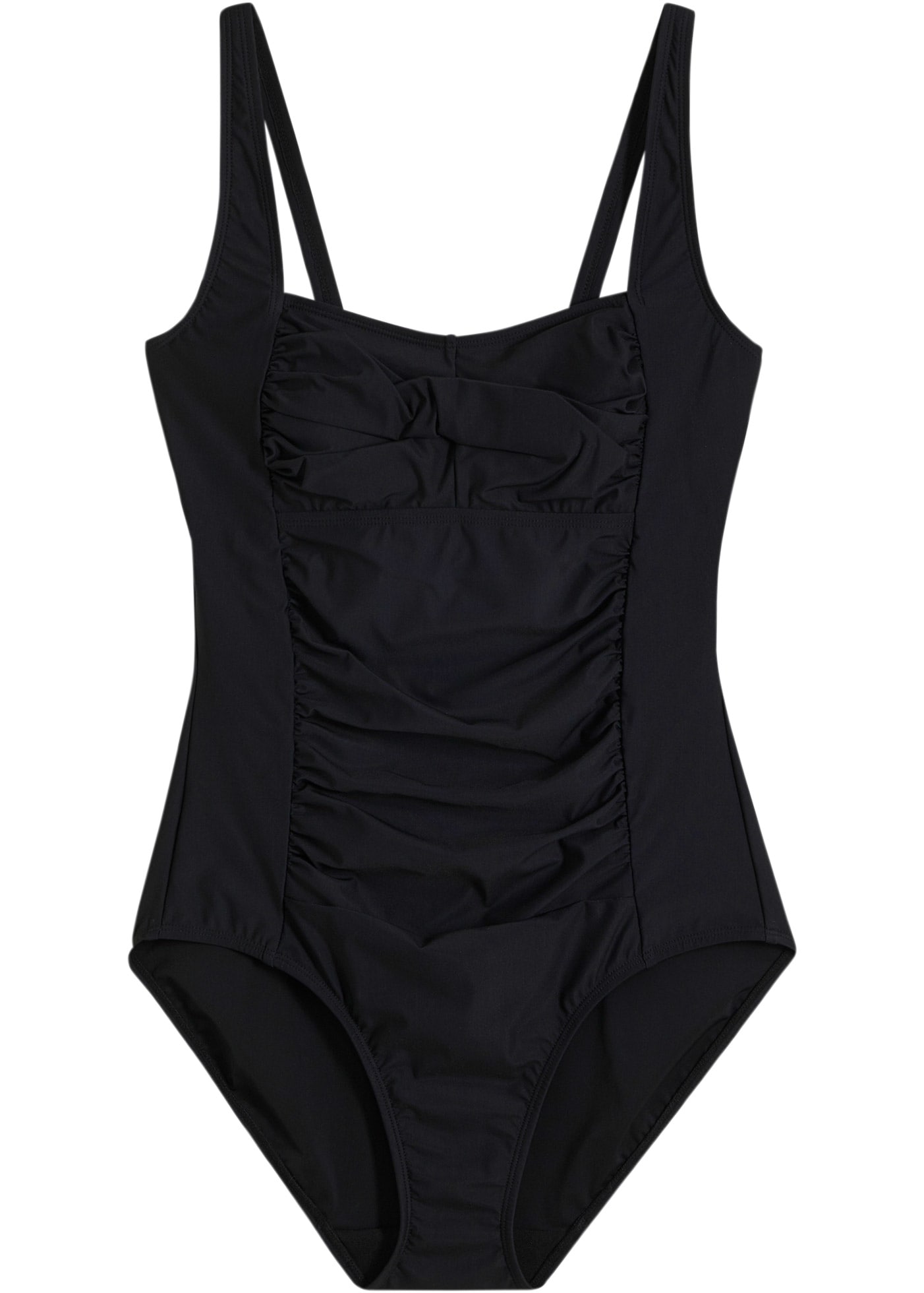 bonprix Badeanzug »Medium Shape-Badeanzug mit Wickeloptik« mit Wickeloptik, Medium Shape-Effekt, sportliche Passform