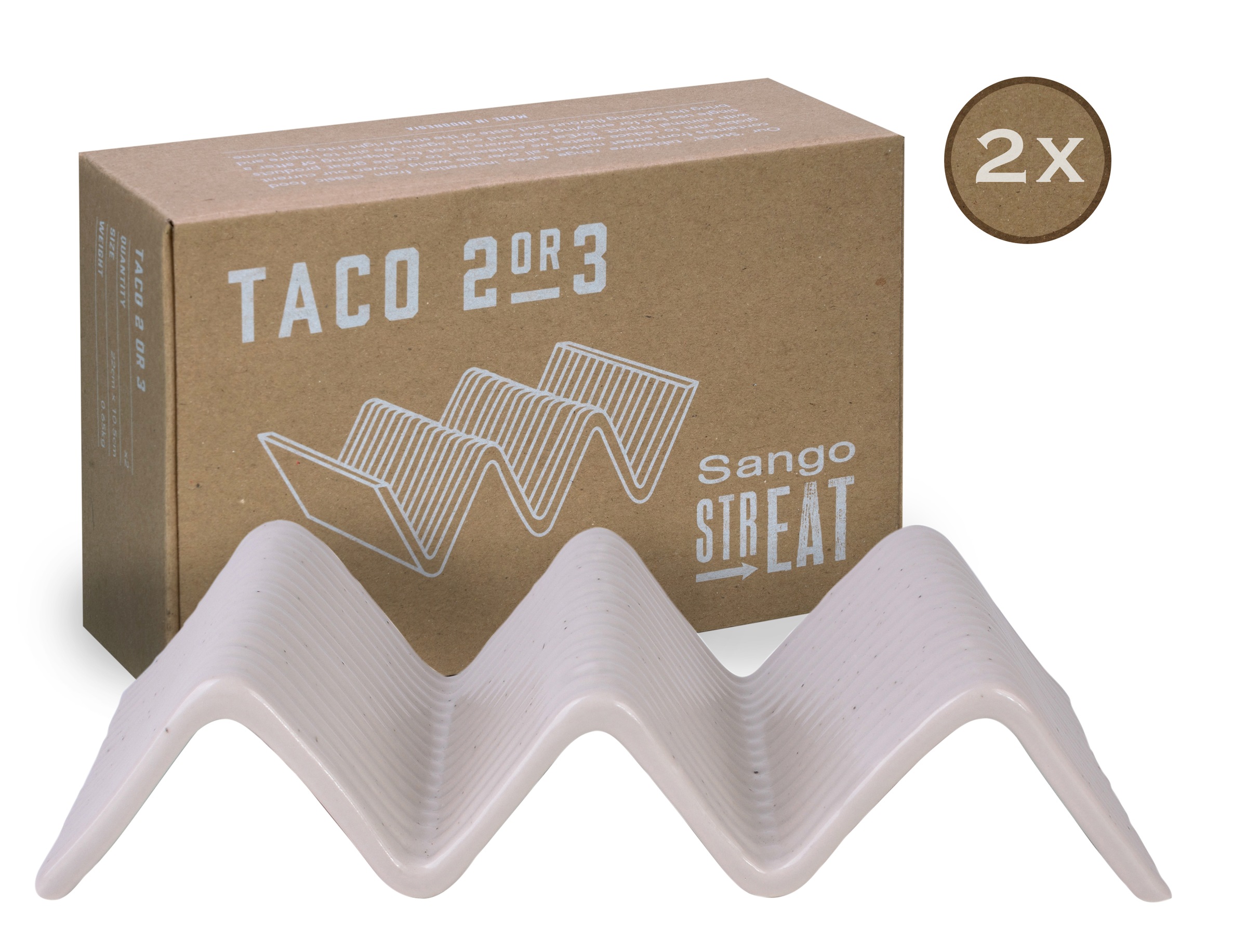CreaTable Servierplatte »Taco Stand«, (Set, 2 tlg.), Servier Set, Topaktueller „Streat Food“ Trend