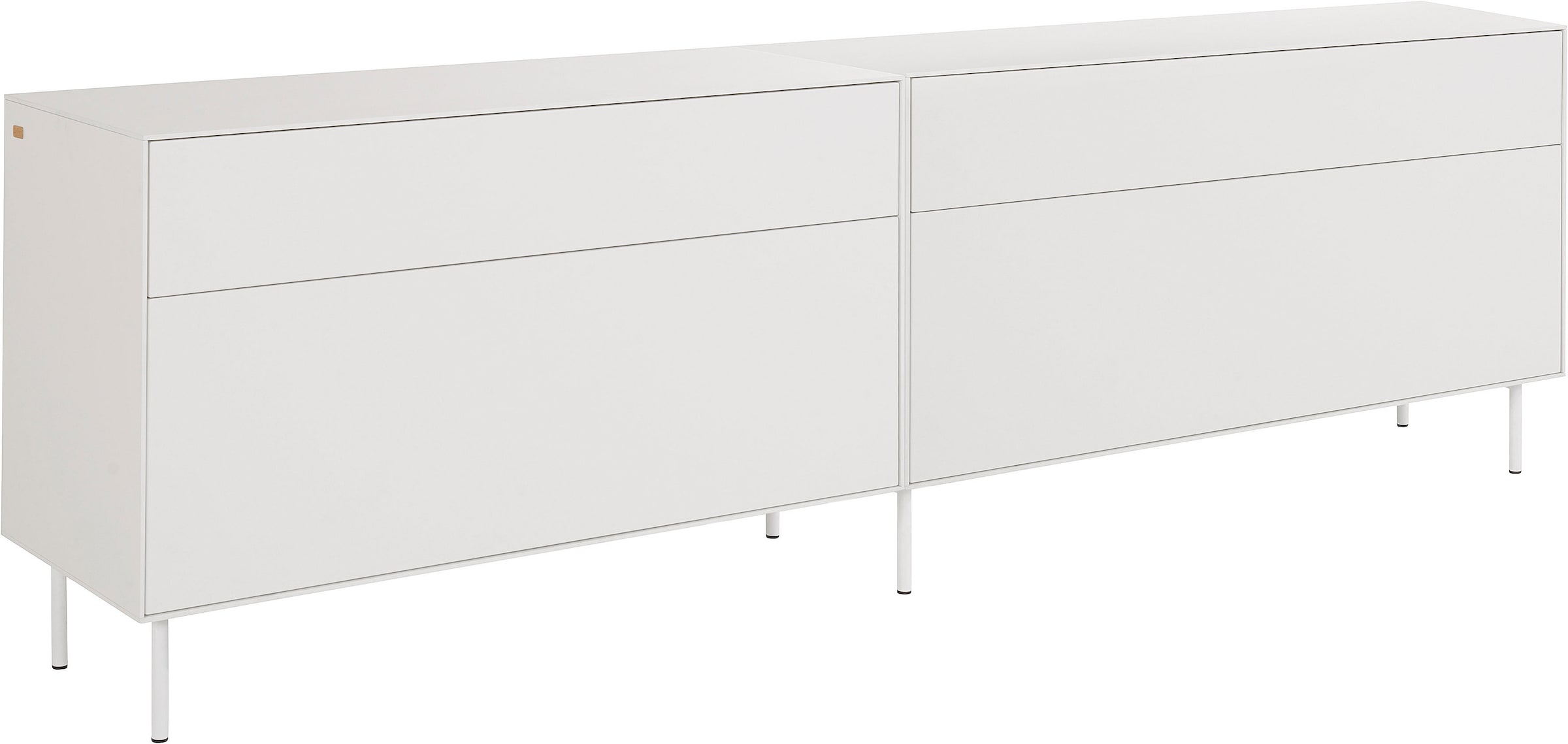 LeGer Home by Lena Gercke Lowboard »Essentials«, (2 St.), Breite: 224cm, MDF lackiert, Push-to-open-Funktion