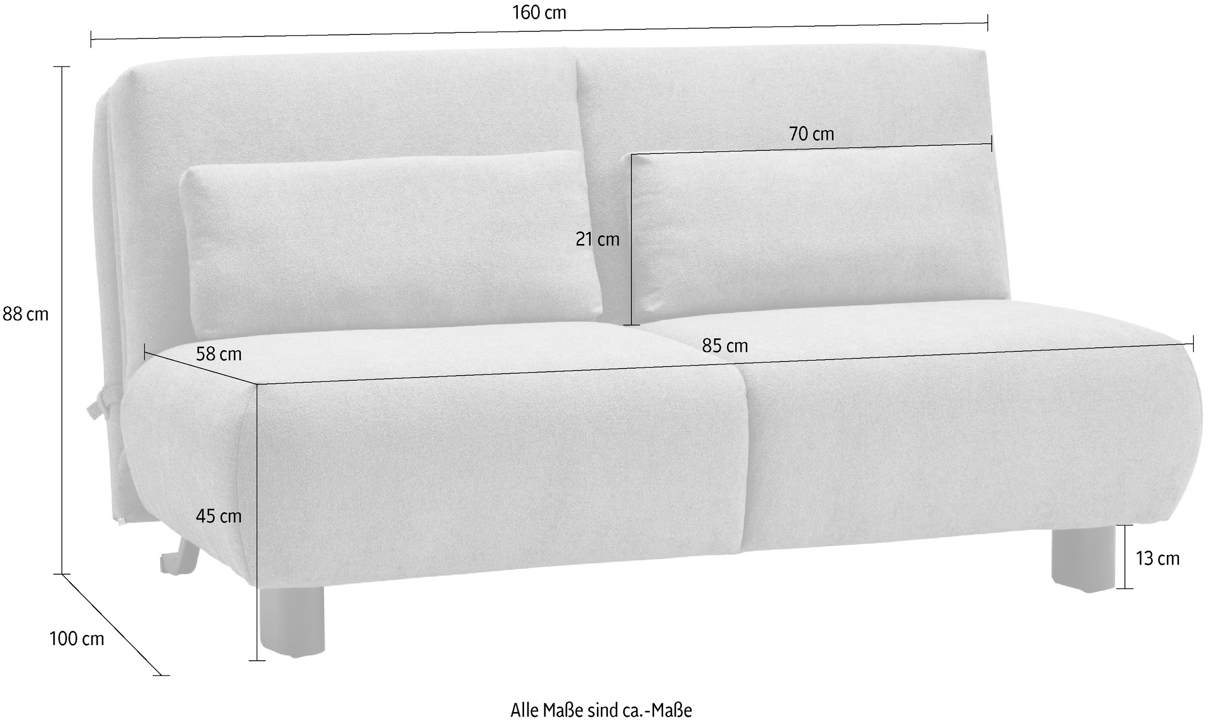 ell + ell Schlafsofa »Minou«