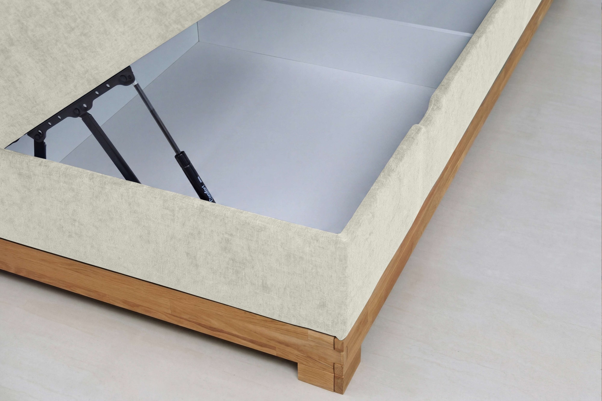 OTTO home Boxbett »Fennor, Doppelbett, Polsterbett, Federkernbett, Komforbett, 160/180 cm« Boxbett: 5-Z-Taschenfederkern im Unterbau, Härtegrad 3, inkl. Topper