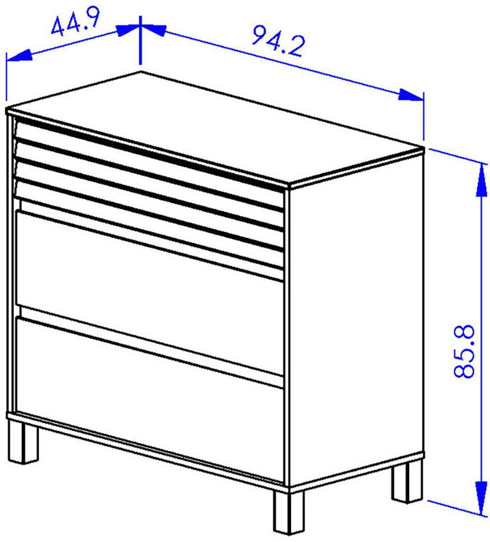Gami Kommode »Kommode 3 Schubladen Achille« Eine praktische und funktionale Kommode