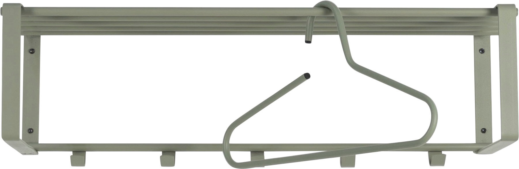 Spinder Design Garderobenleiste »REX« Wandgarderobe aus Stahl mit Hutablage und 5 bzw. 7 Haken