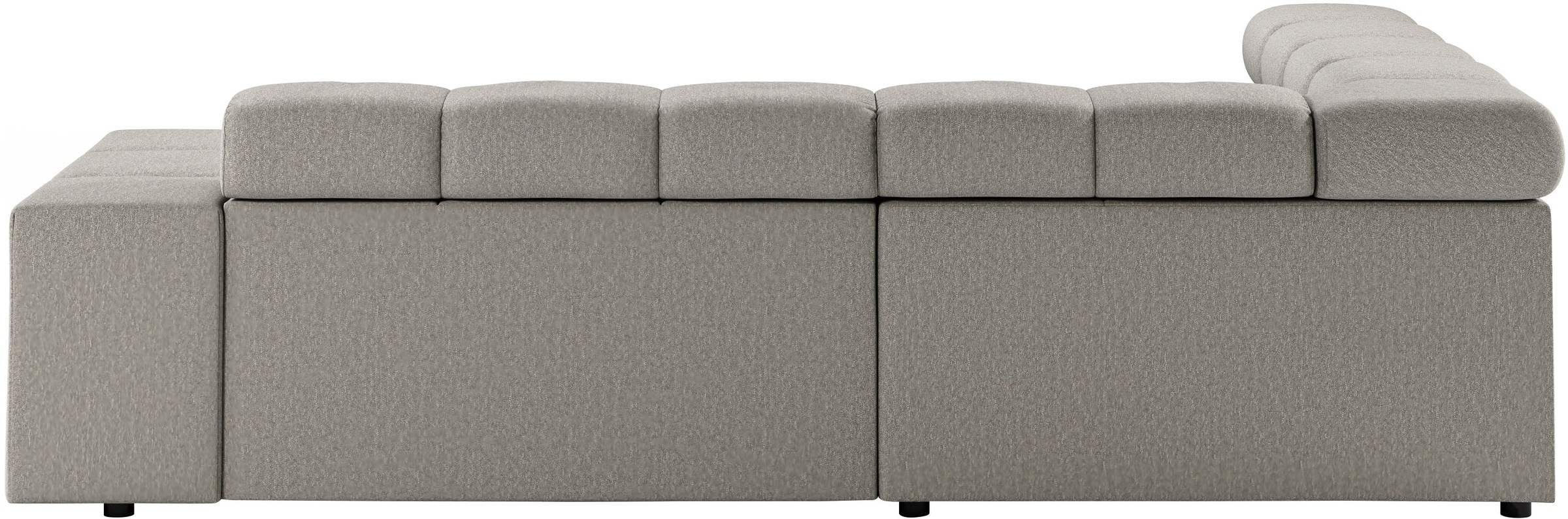 INOSIGN Ecksofa »Ancona, incl. Kopfteilverstellung + 3 Zierkissen, L-Form, bequem«, wahlweise motorische Sitztiefenverstellung, B/T(H: 249/215/70 cm