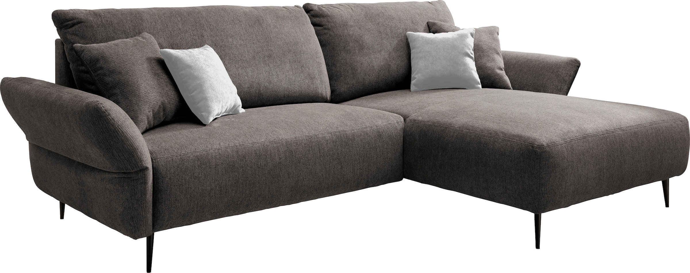INOSIGN Ecksofa »Amarena L-Form«, inklusive Armlehnenverstellfunktion, 4x Zierkissen gratis