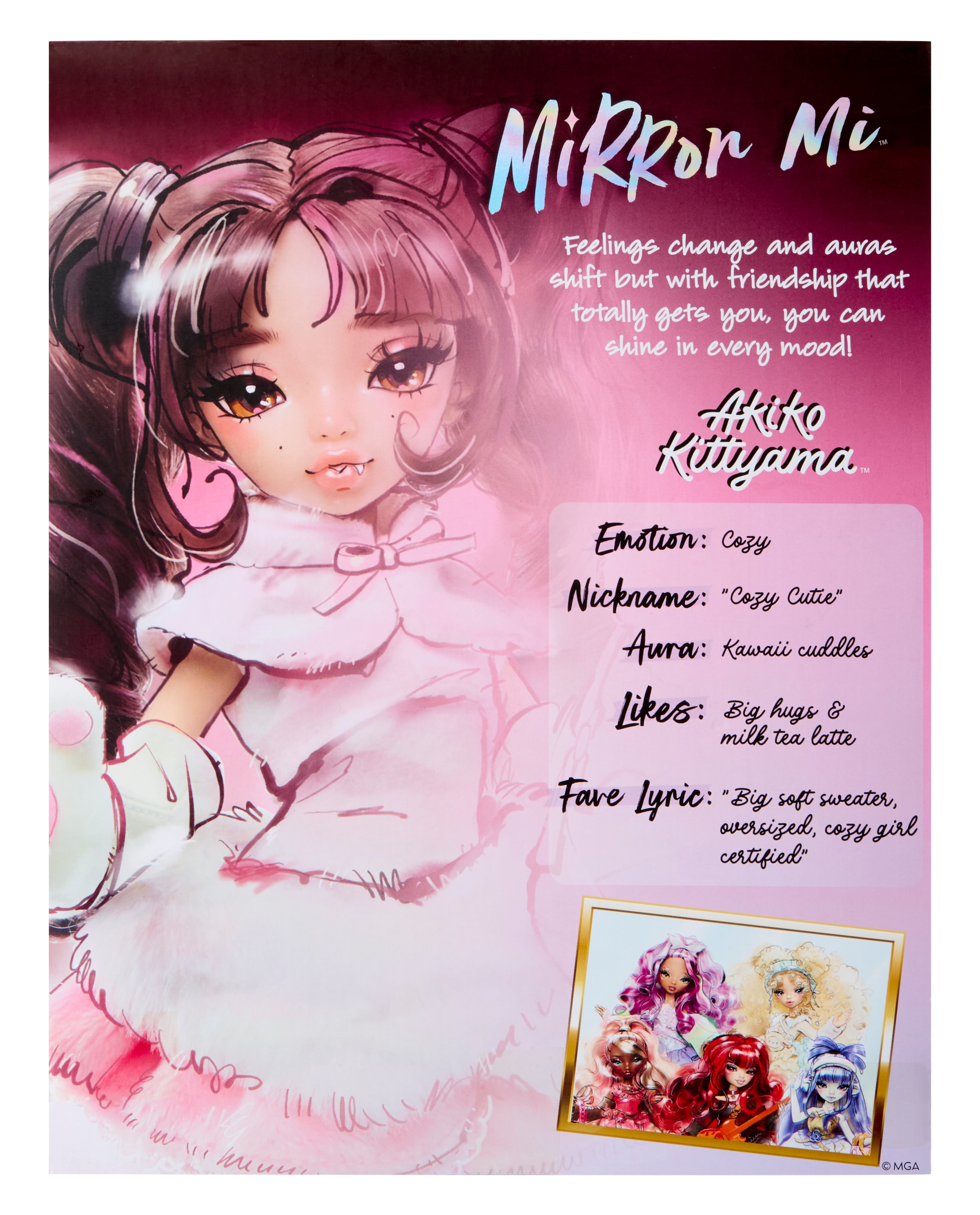 MGA ENTERTAINMENT Anziehpuppe »MirrorMi Fashion Doll - Akiko Kittyama (Cozy)«