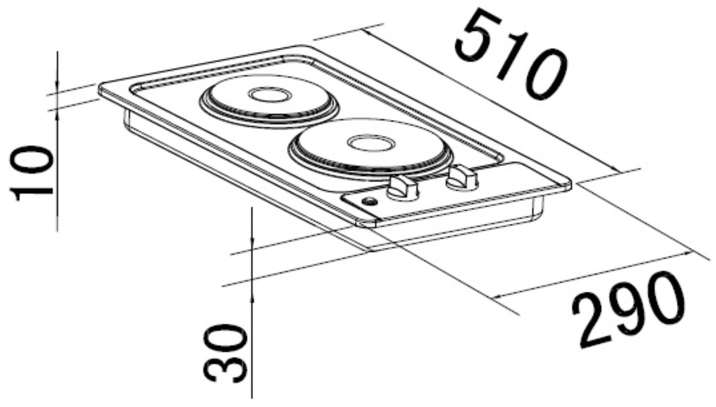 OPTIFIT Pantryküche »OPTImulti« Breite 170 cm, mit Unterbaukühlschrank und 2-Platten-Kochfeld