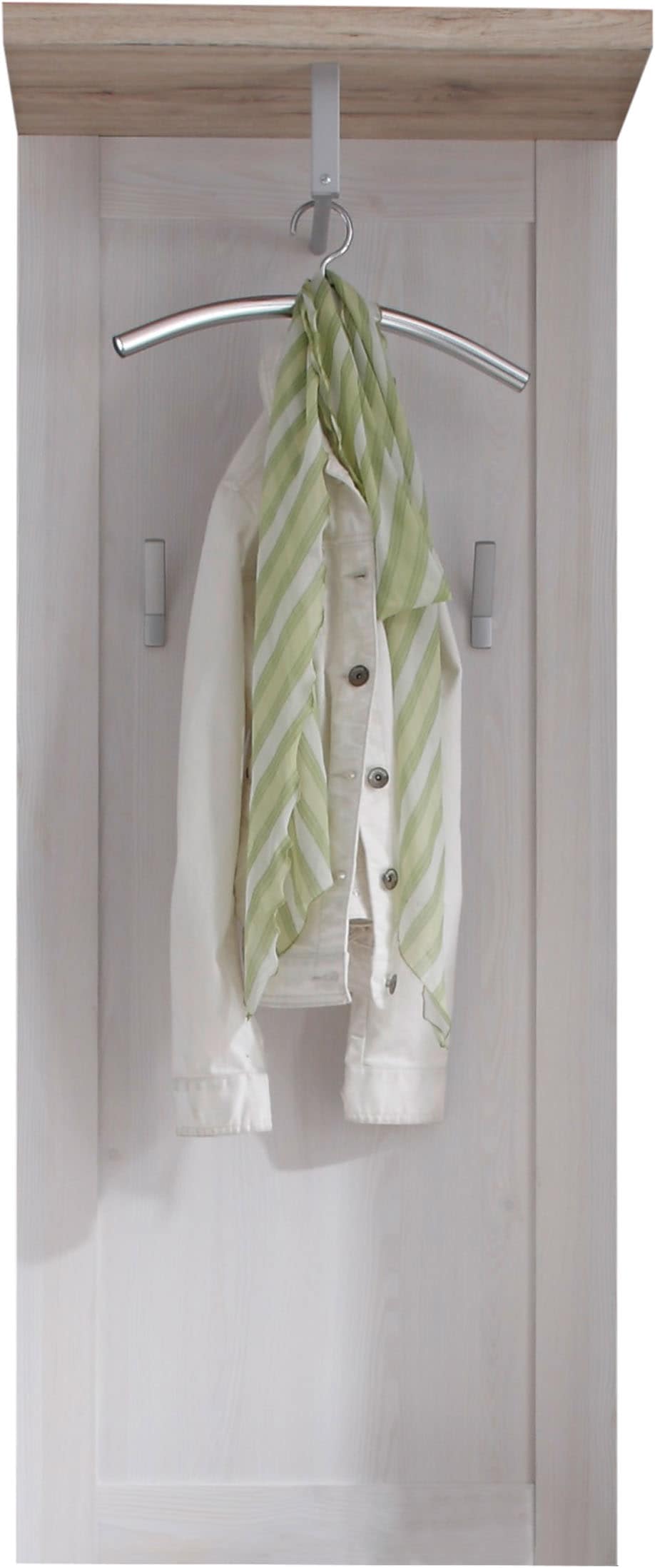 HBZ Garderobenpaneel »Romance im Landhausstil,BxHxT 59x143x30 cm«, (1 St.), Landhausstil, Paneel mit 3 Kleiderhaken, 1 Kleiderstange