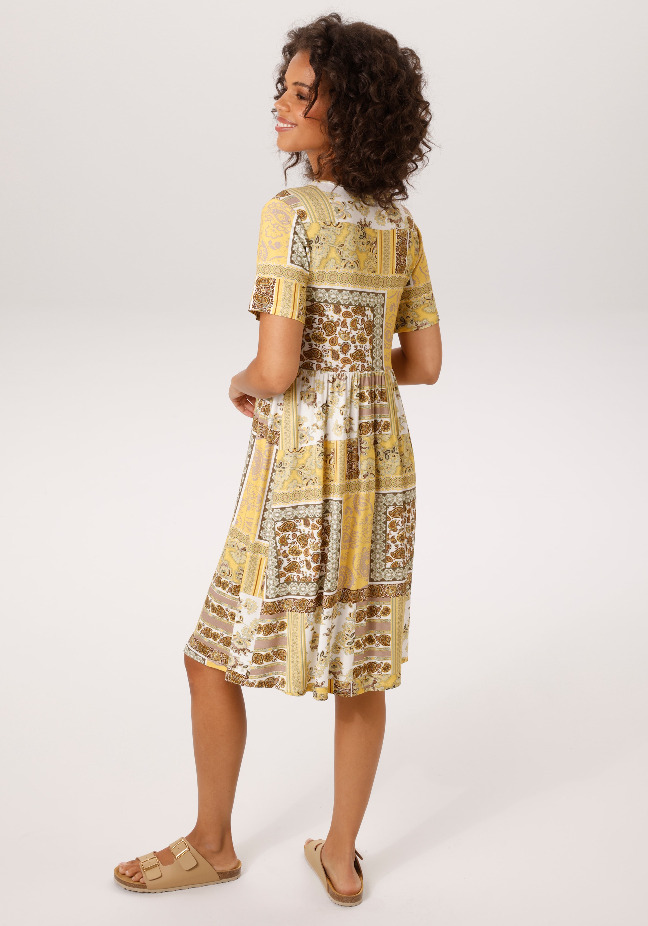 Aniston CASUAL Sommerkleid im fantasievollen Patch-Dessin- jedes Teil ein Unikat- NEUE KOLLEKTION