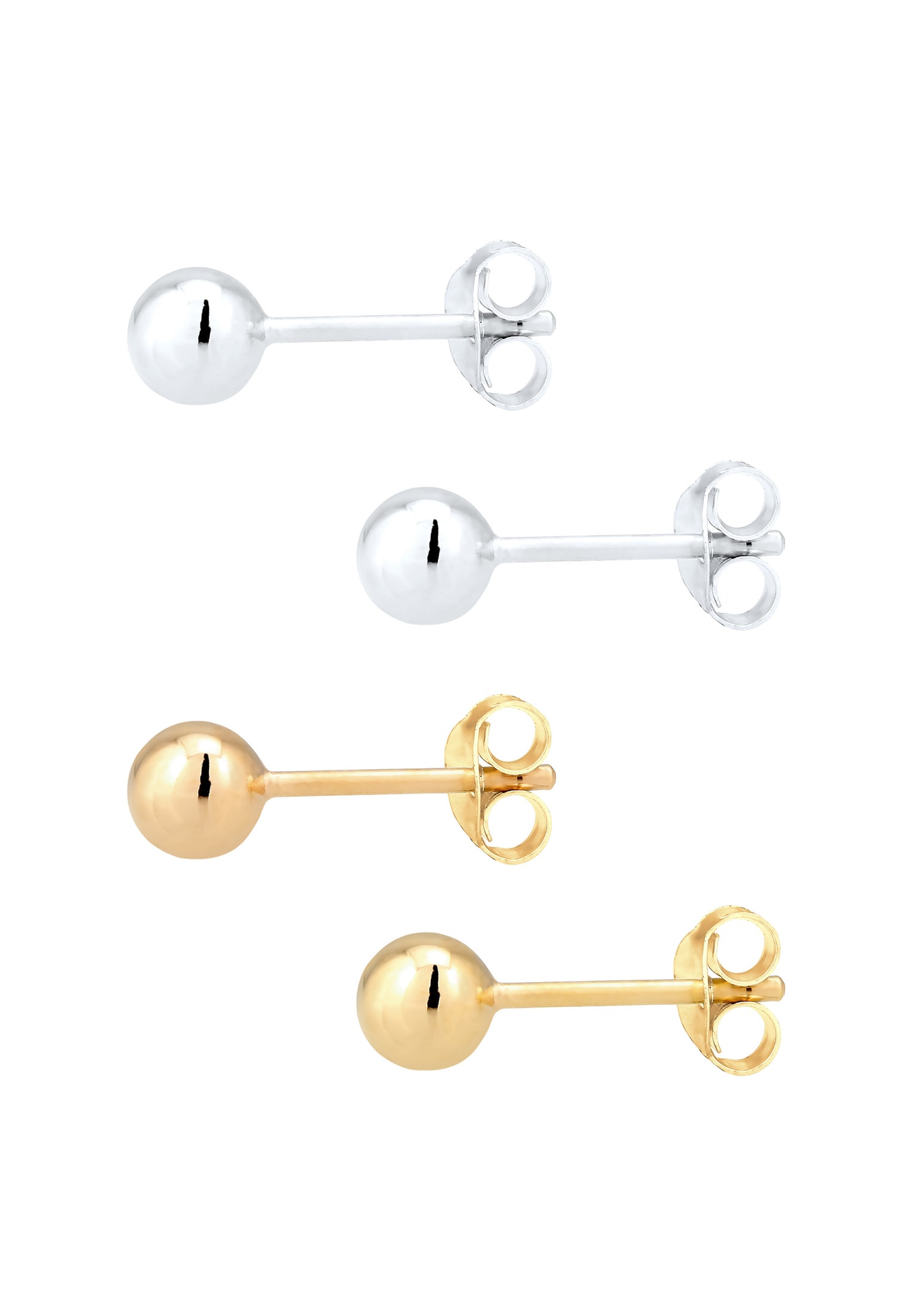 Elli Ohrstecker-Set »Ohrringe Ohrringe Kugel 2er Set 925 Sterling Silber bicolor«