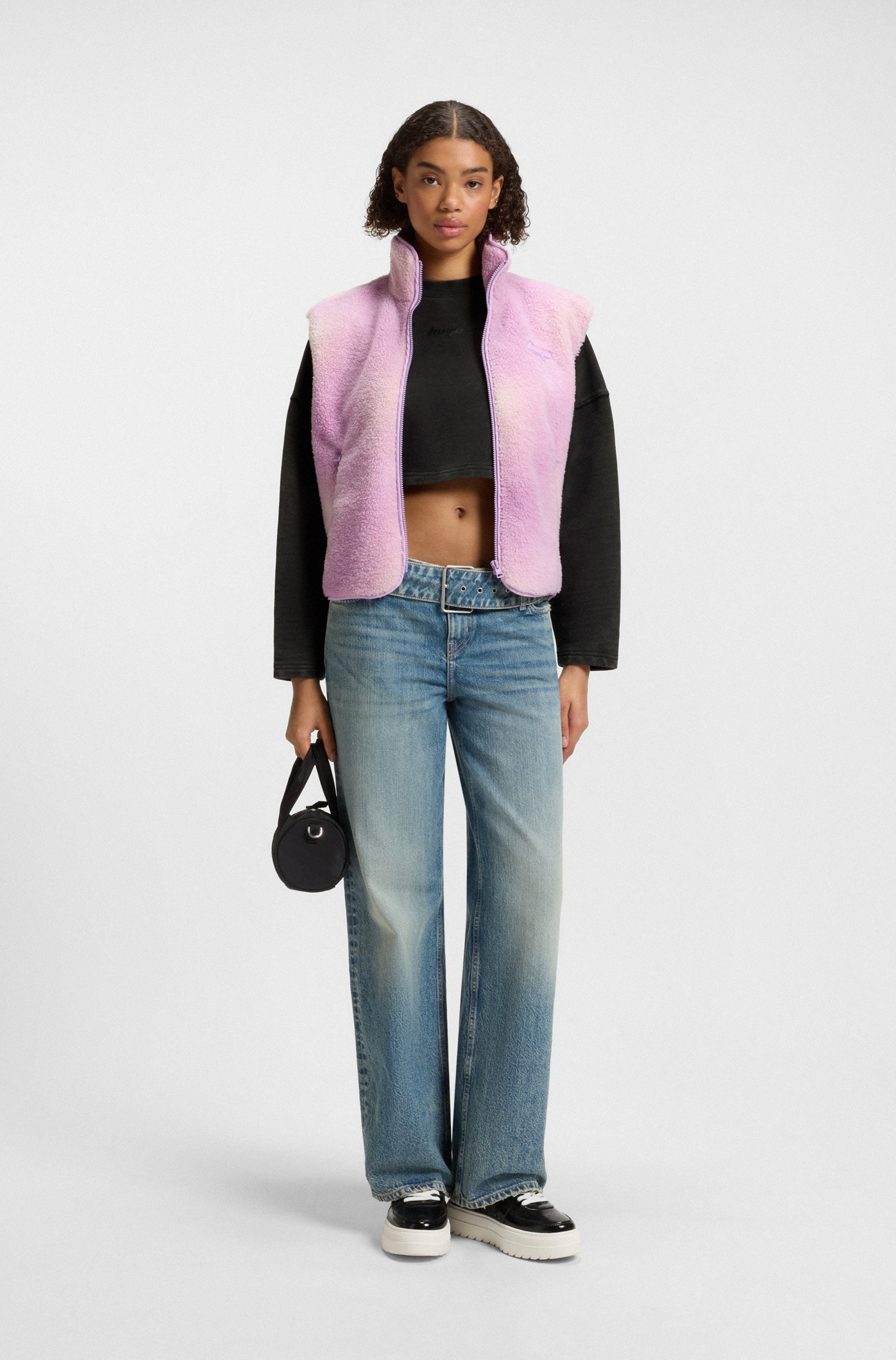 HUGO Blue Sweatshirt »Derissa«, in Cropped-Länge