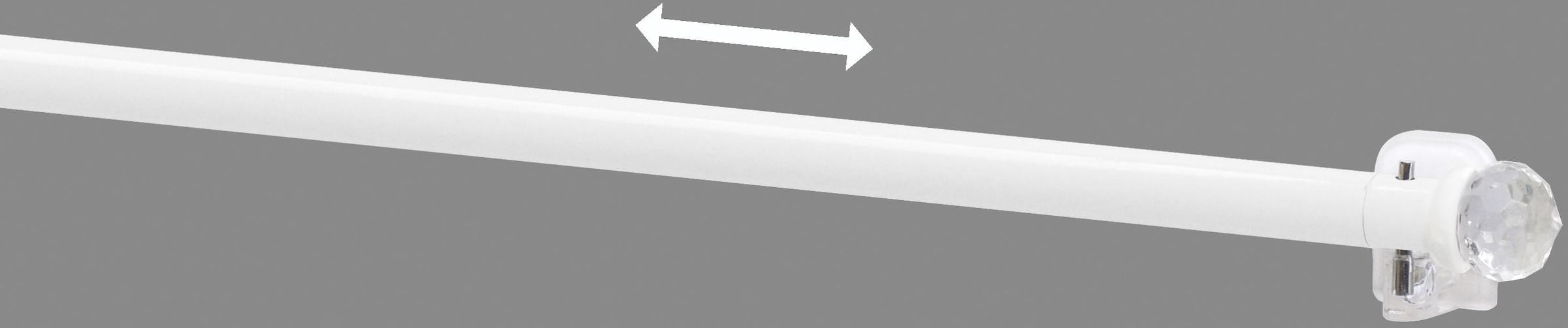 Good Life Vitragenstange »Crystal« Ø 10 mm 1 läufig-läufig ausziehbar