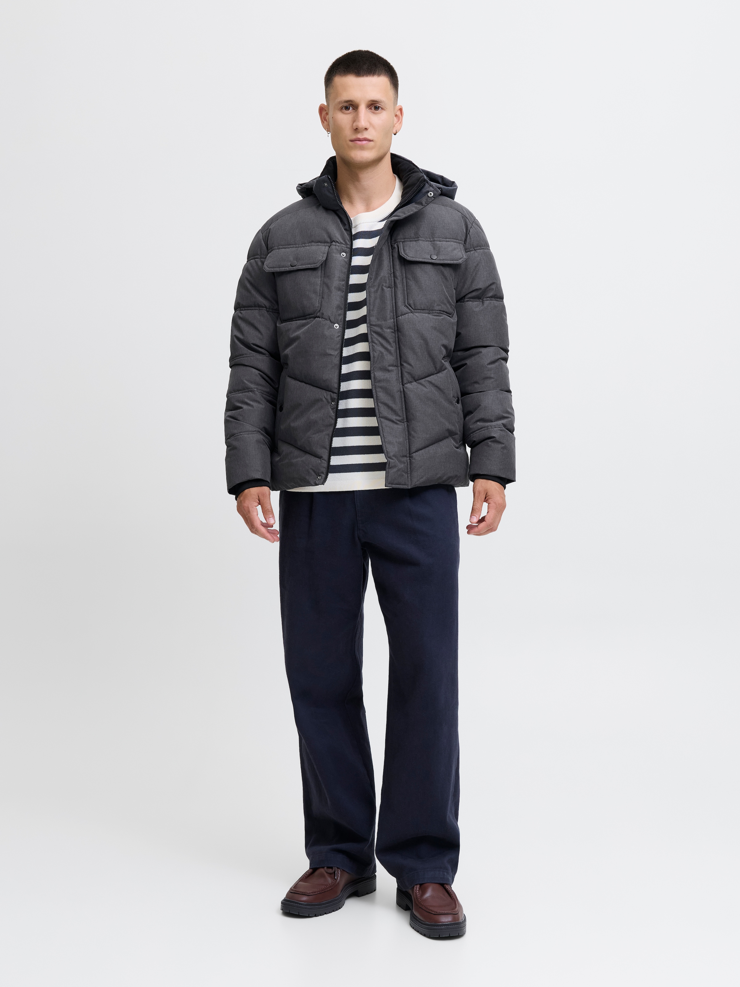 Jack & Jones Steppjacke »JJMORGAN PUFFER JACKET« mit Kapuze