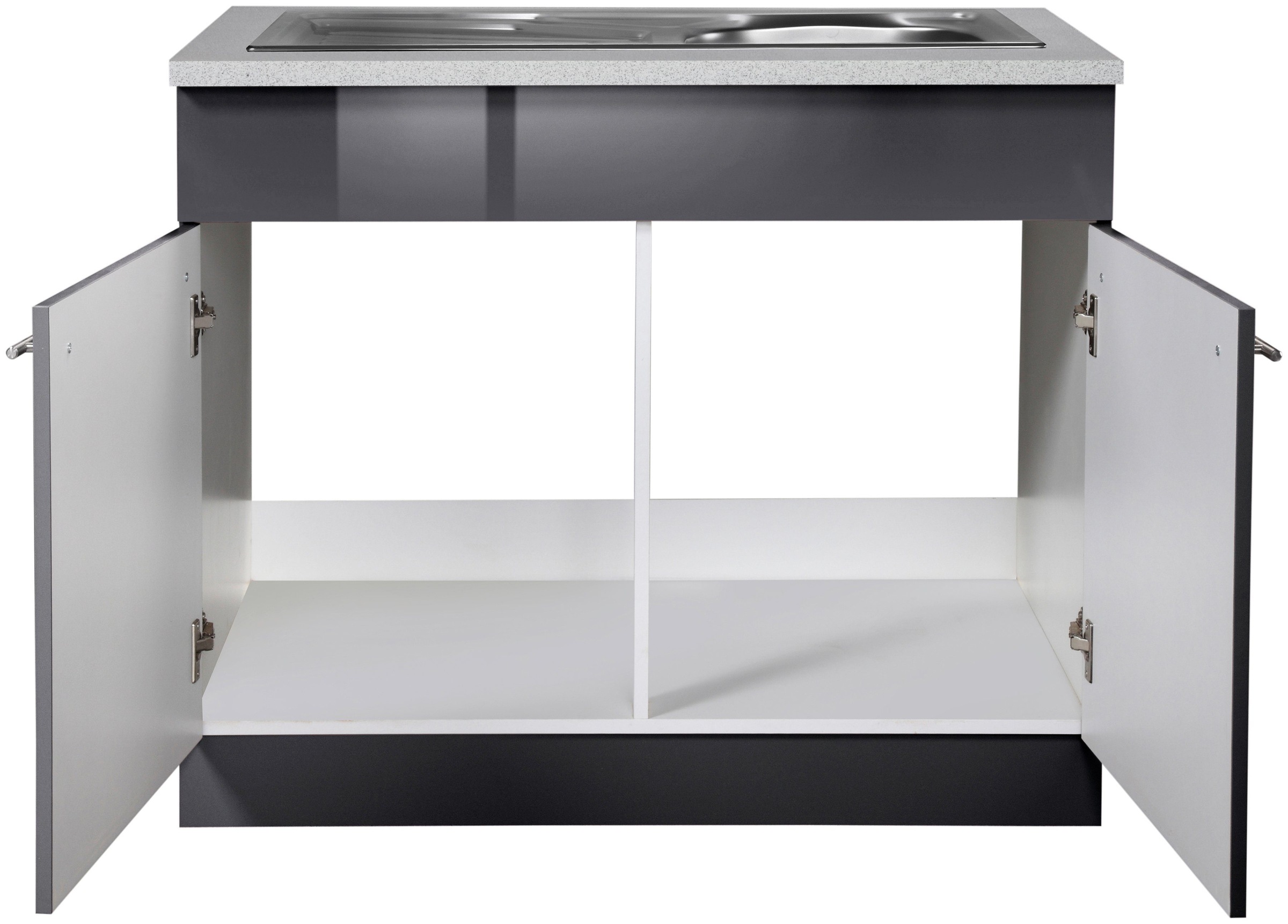 wiho Küchen Spülenschrank »Chicago«, 100 cm breit, inkl. Einbauspüle aus Edelstahl