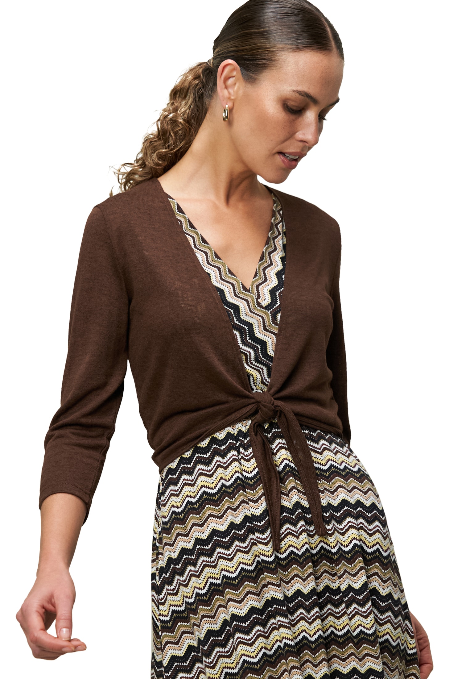 Zero Sweater »Strickjacke zum Binden«