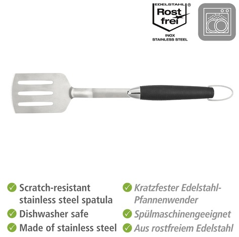 WENKO Grillbesteck-Set »BBQ«, (Set, 3 tlg.), aus rostfreiem Edelstahl und TPR-Kunststoff (3er-Set)