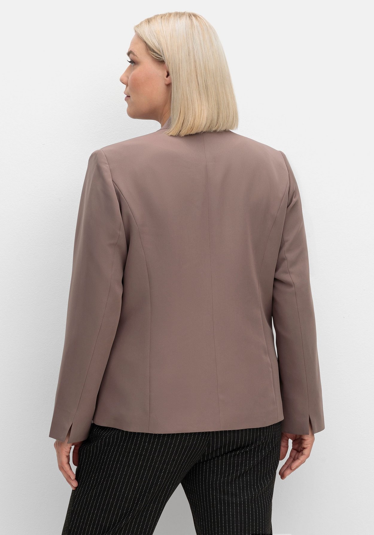 Sheego Jackenblazer »Blazer mit Stehkragen und Kontrast-Zipper«