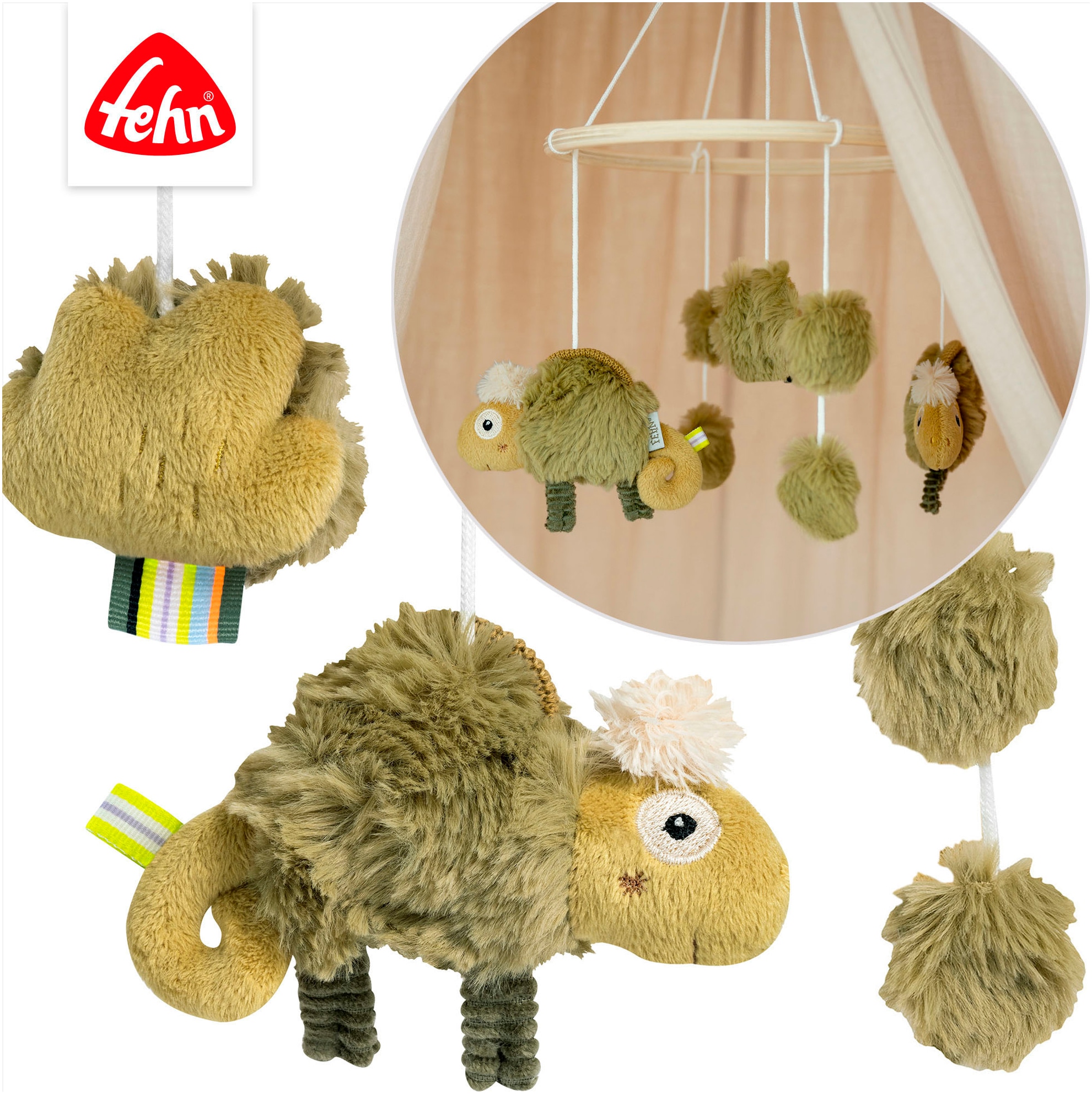 Fehn Mobile »Lazy, Crazy & Pink, Holz-Mobile Chamäleon«