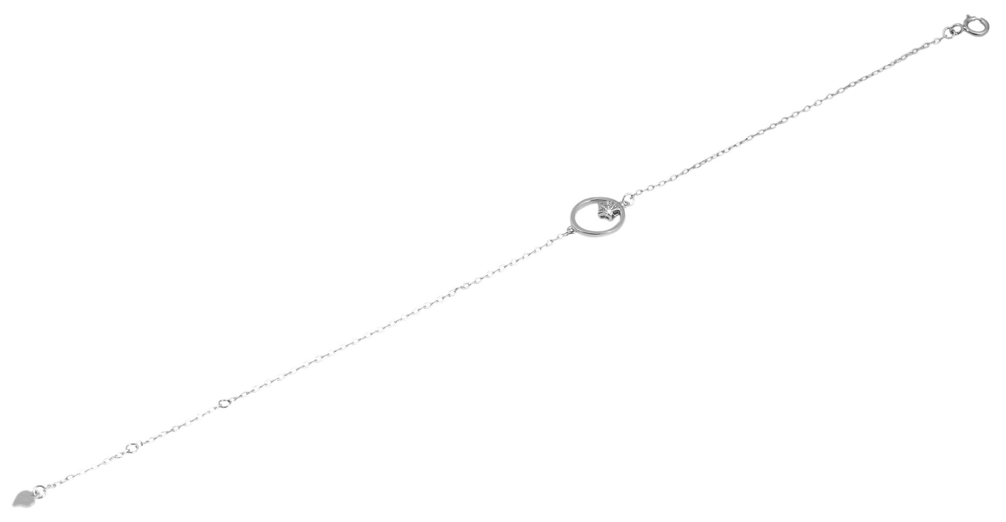 Adelia´s Armband »Damen Armband ¿ Stern aus 925 Silber mit Zirkonia 17+3 cm«