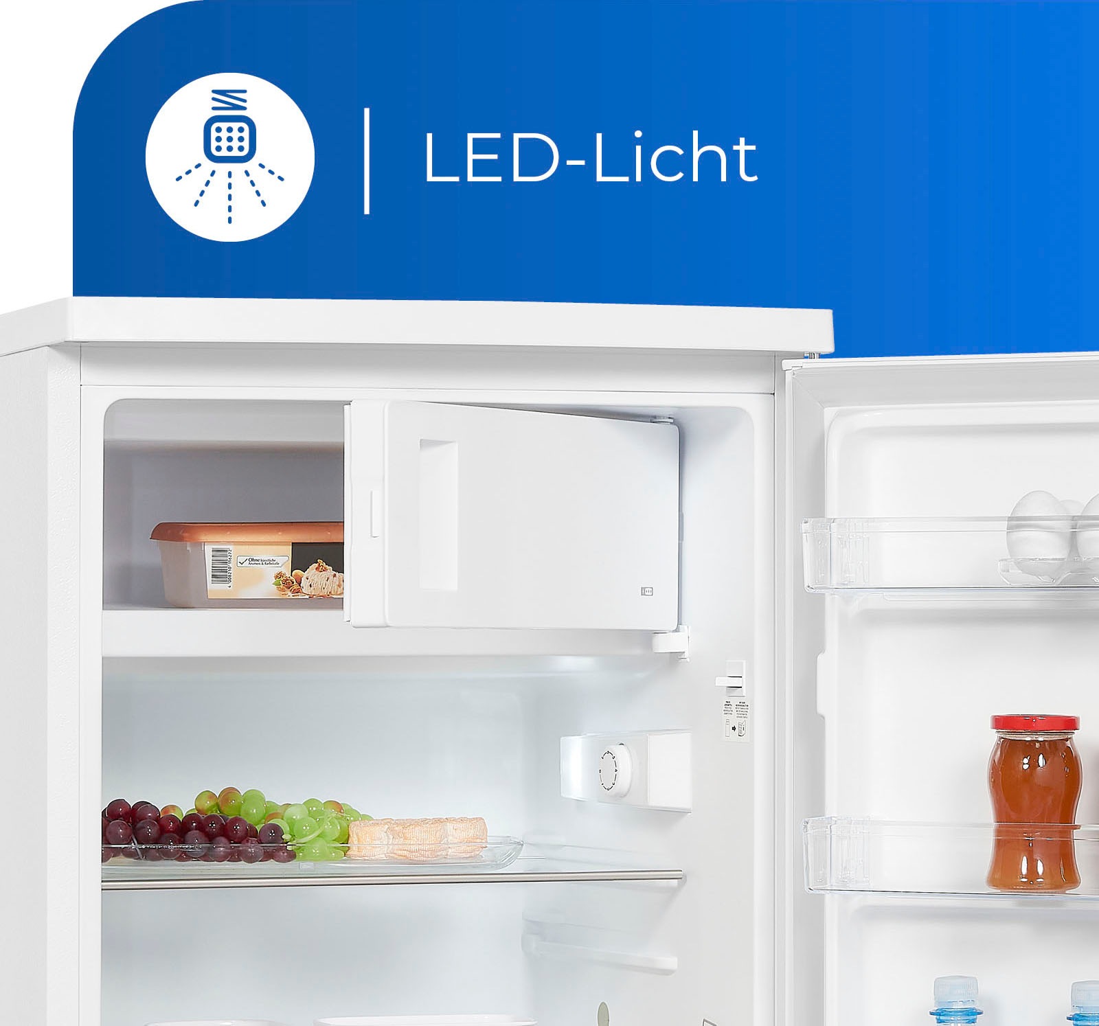 exquisit Kühlschrank »KS16-4-H-010D«, KS16-4-H-010D weiss, 85 cm hoch, 56 cm breit