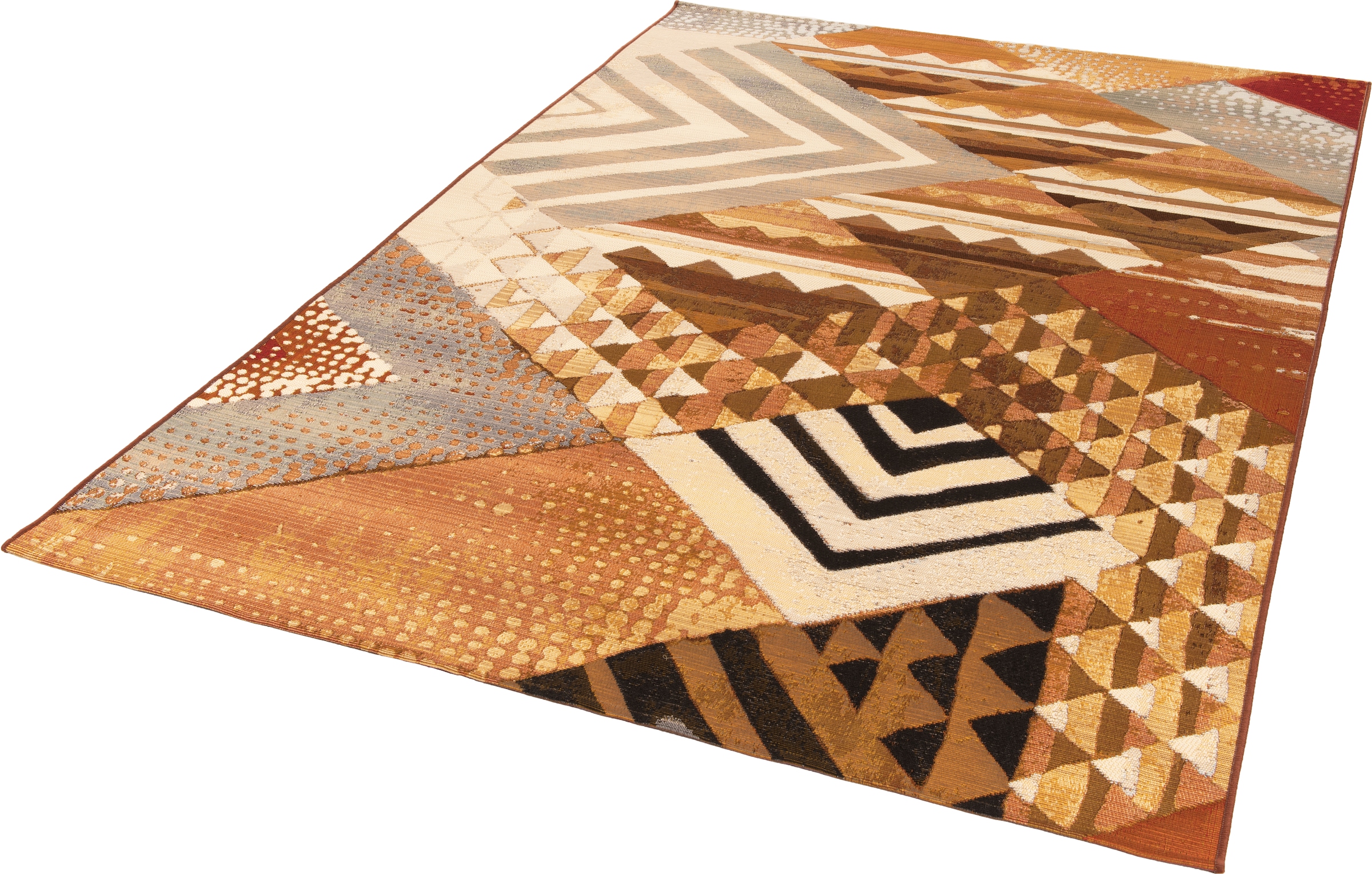 Gino Falcone Teppich »Outdoor-Africa 35« rechteckig 5 mm Höhe Flachgewebe, In- und Outdoor geeignet, Wohnzimmer