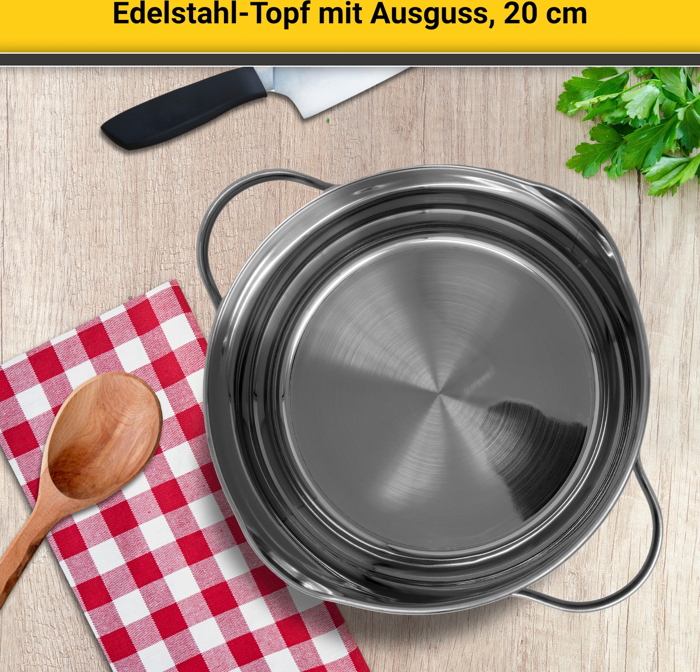 Krüger Kochtopf, Edelstahl 18/8, (1 tlg.), Induktion