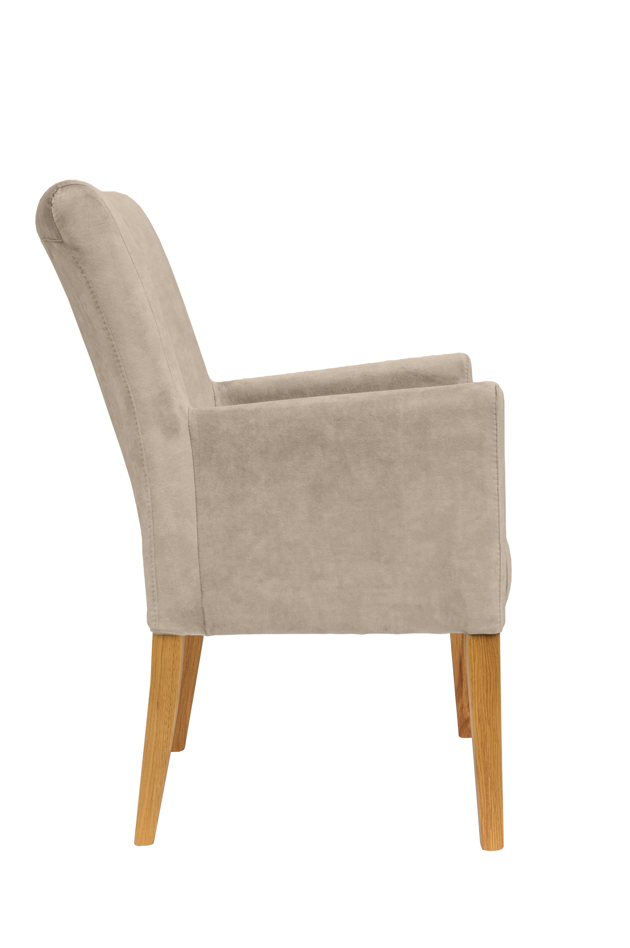 Home affaire Armlehnstuhl »King«, 1 St., Luxus-Microfaser Lederoptik, Esszimmerstuhl, Beingestell Massivholz Eiche oder Buche wengefarben