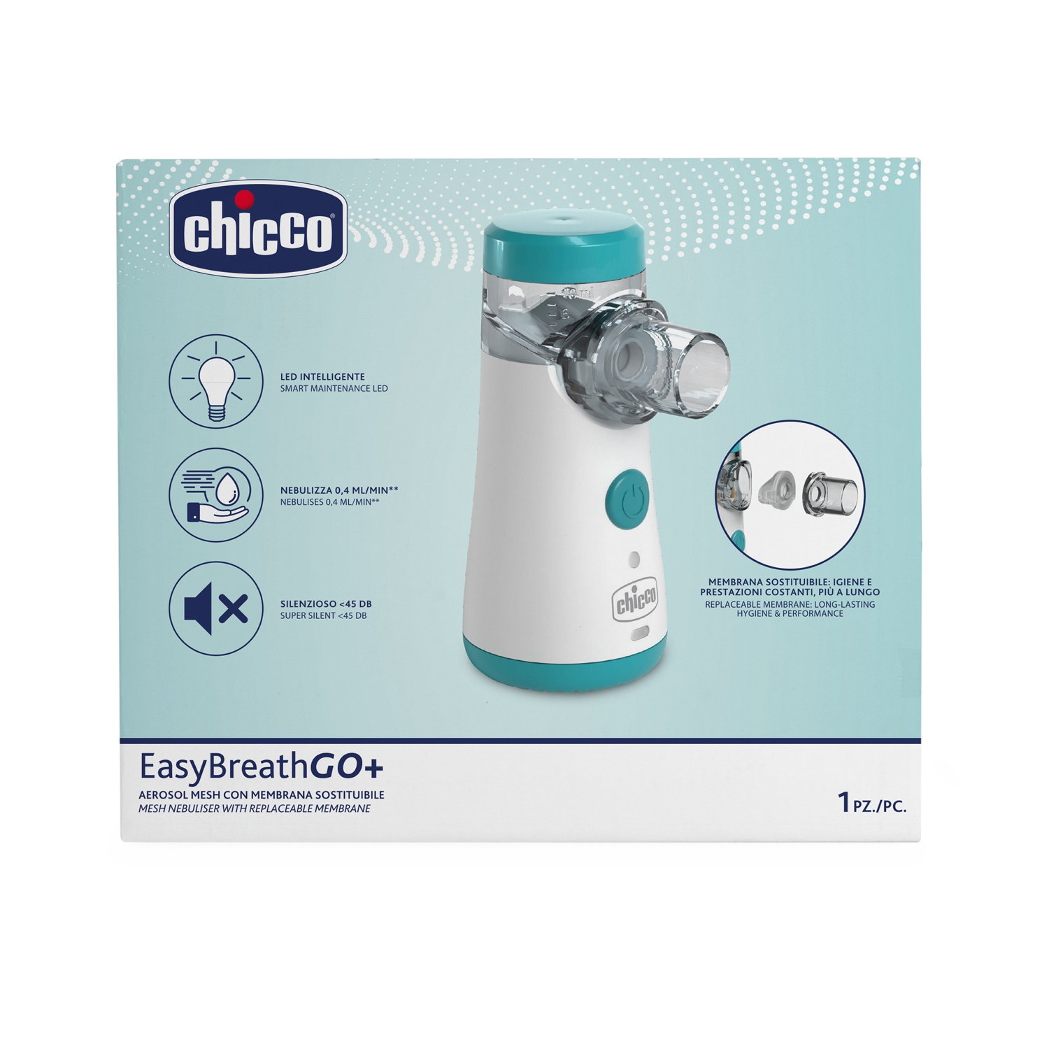 Chicco Inhalationsgerät »Easy Breath Mesh Inhalationsgerät Go+« für Kinder und Erwachsene