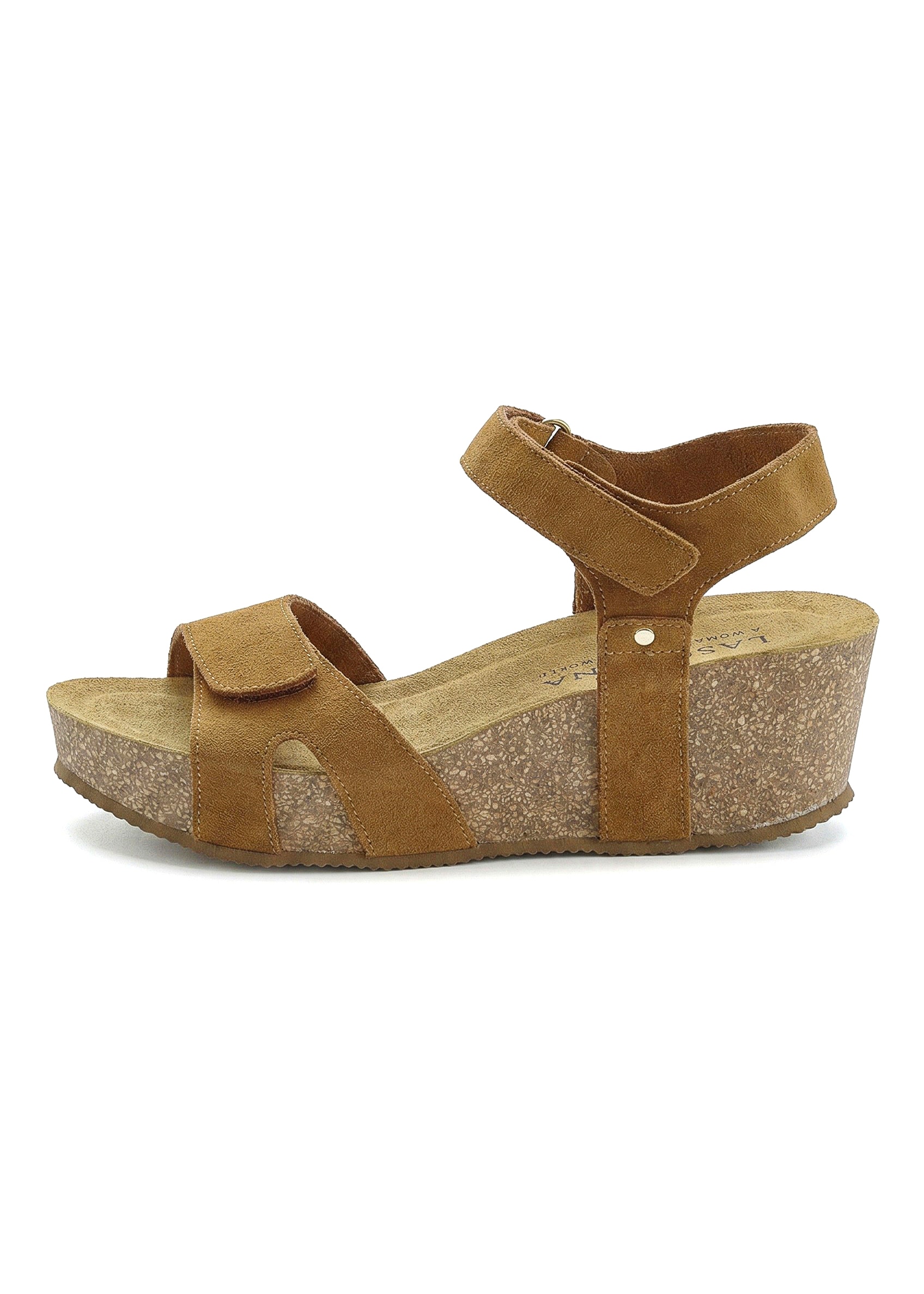 LASCANA Sandalette »Sommerschuh, Sandale, offener Schuh, Keilsandalette,«  aus Leder mit komfortablem Keilabsatz