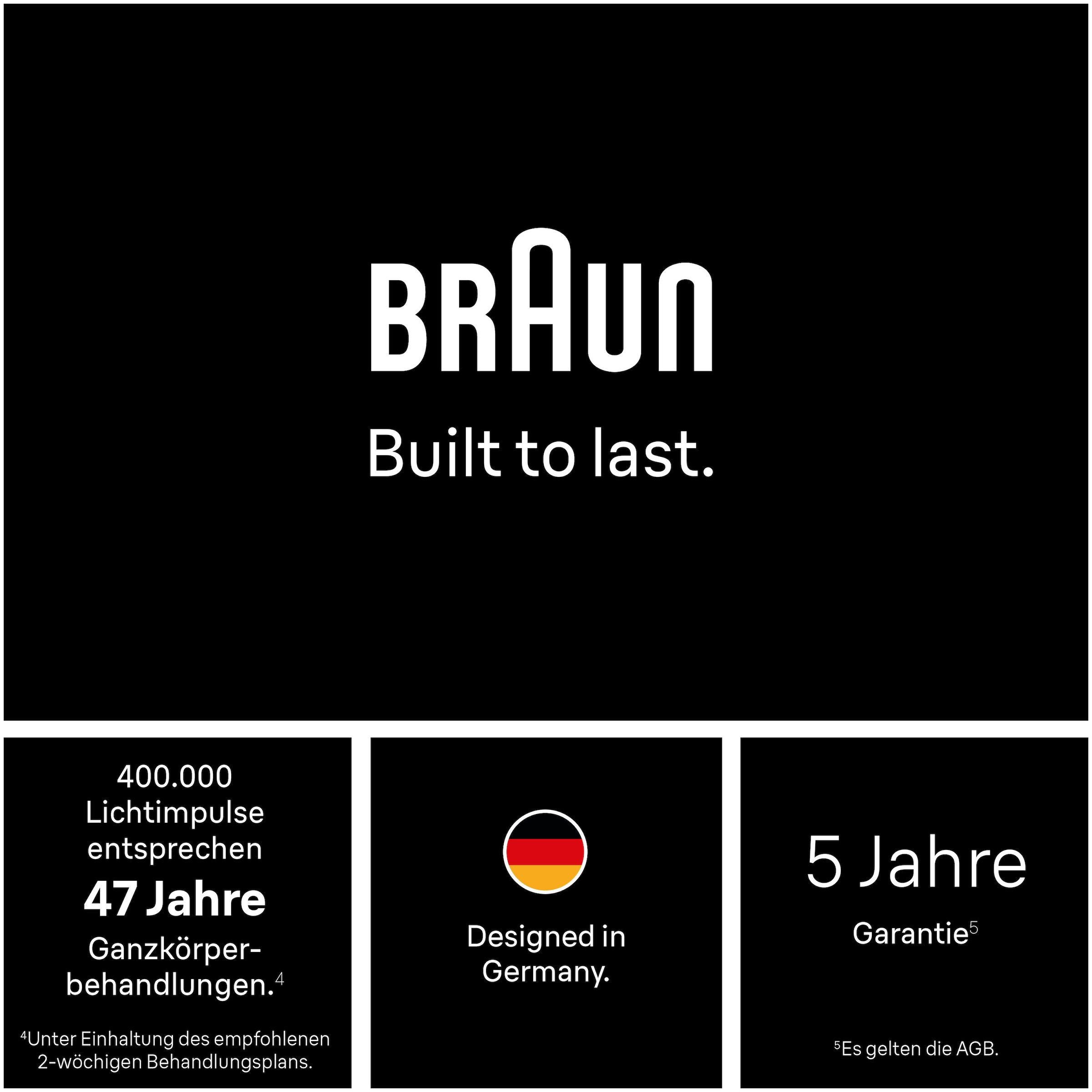 Braun IPL-Haarentferner »Skin i-expert Pro IPL PL7432« 400.000 Lichtimpulse 4 smarte Aufsätze, Tasche, Mini-Gesichtsrasierer, kostenlose App