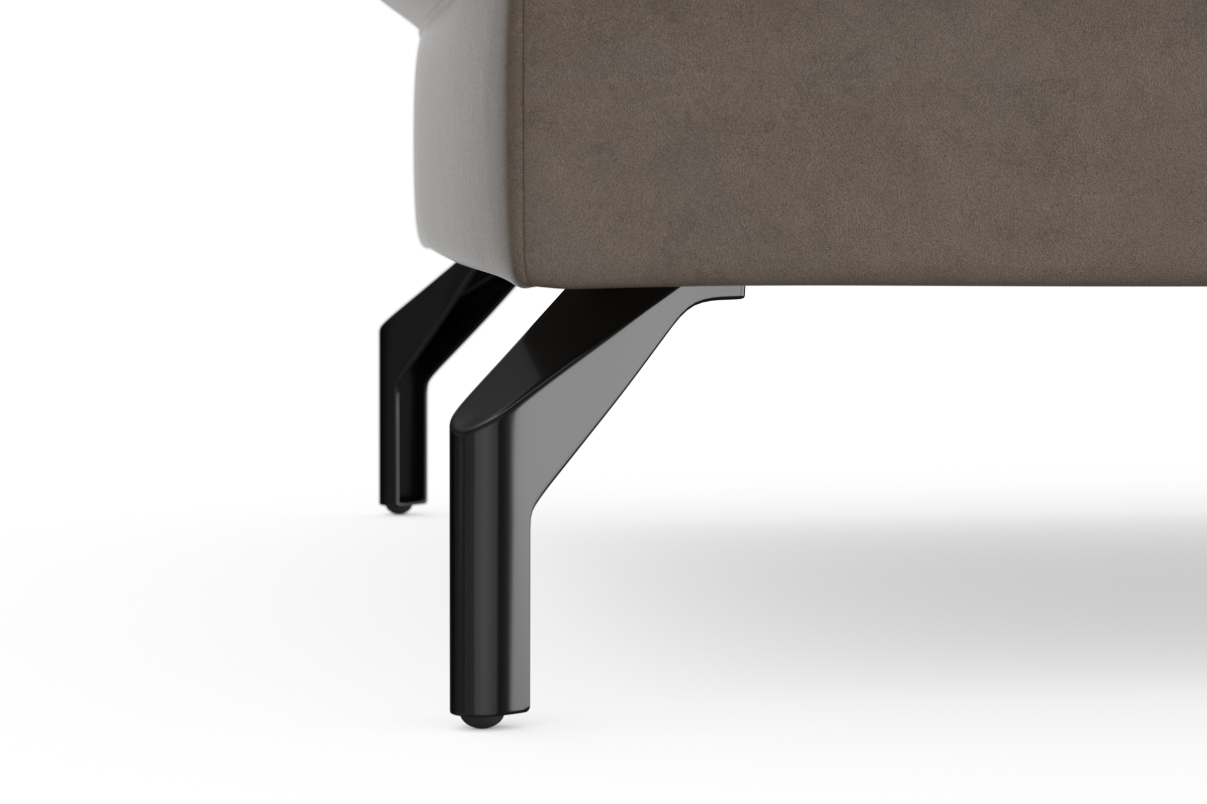 sit&more Hocker »Fashion« inklusive Federkern, mit hochwertigen, schwarzen Metallfüßen