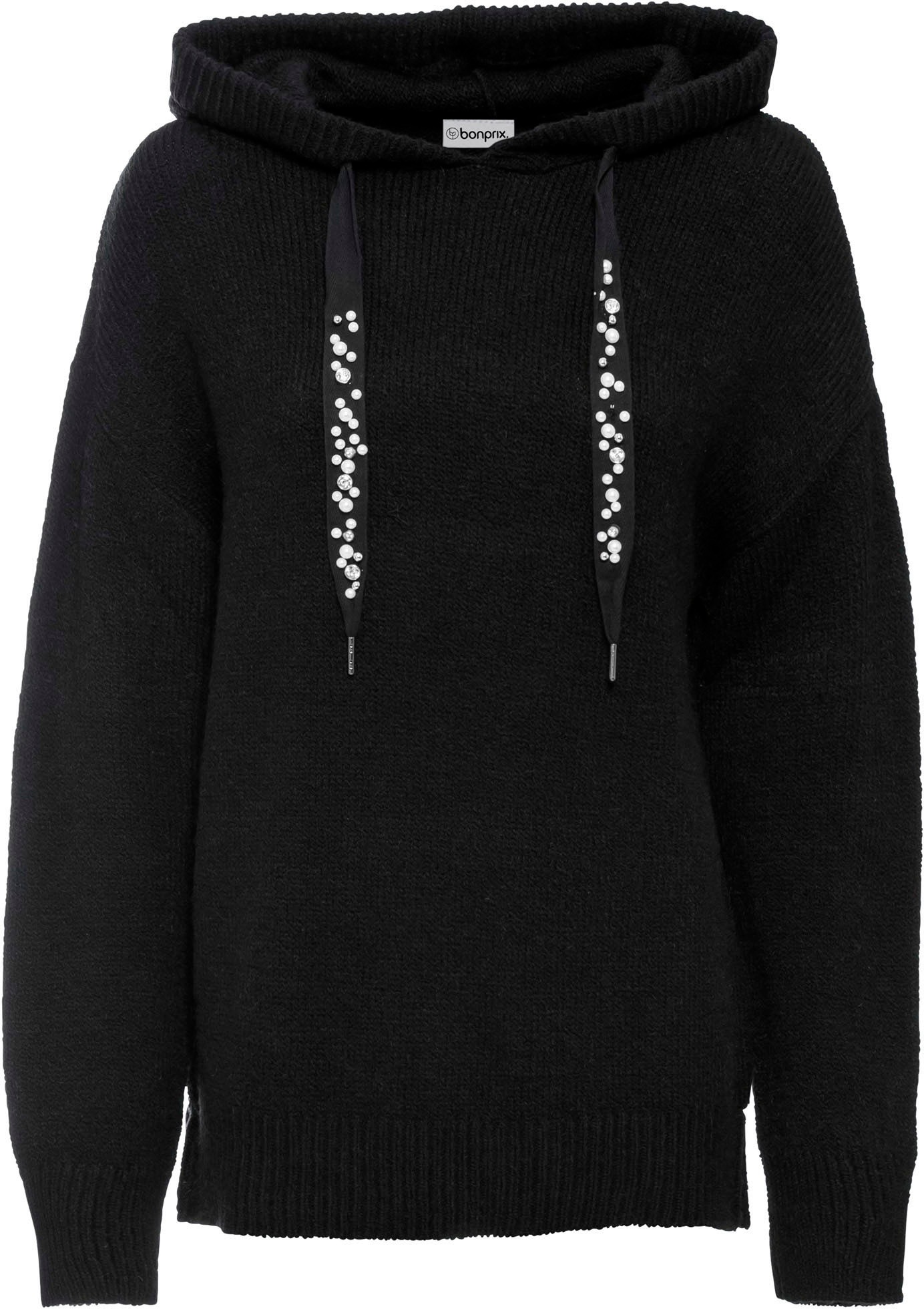 bonprix Strickpullover »Oversize-Pullover« aus Polyacryl, Polyamid und Polyester, mit Kapuze, Oversize-Design
