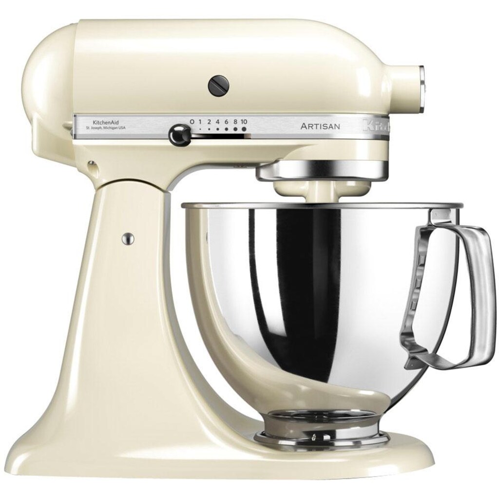 KitchenAid Küchenmaschine »5KSM175PSEAC+5KSMVSA ALMOND CREAM«, mit Gratis Gemüseschneider und 3 Trommeln (Wert ca. 129,-€ UVP)