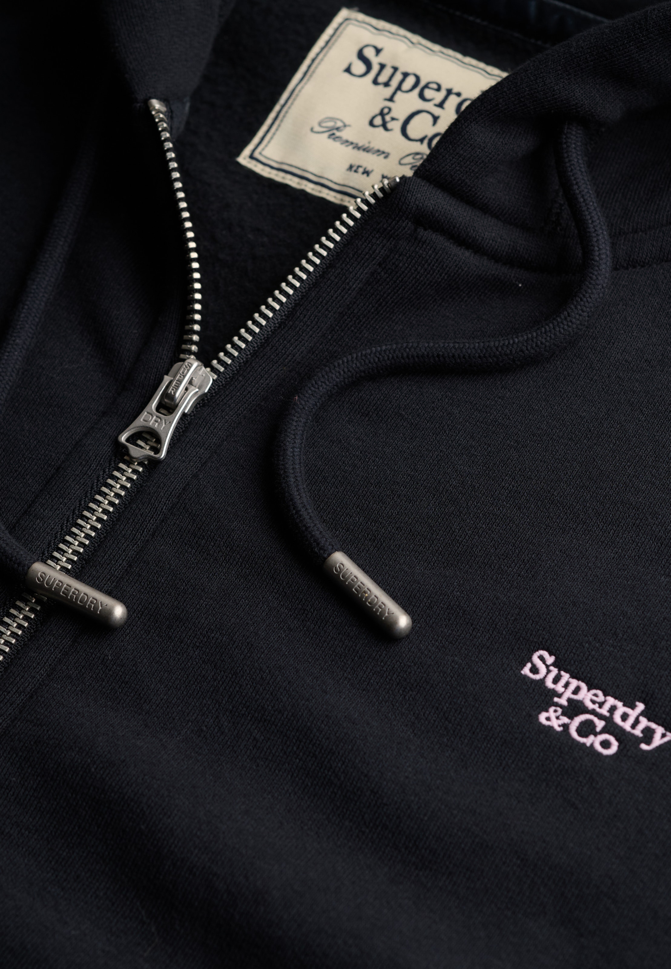 Superdry Kapuzensweatjacke »SIGNATURE EMB ZIPHOOD« Baumwollmischung, relaxed fit