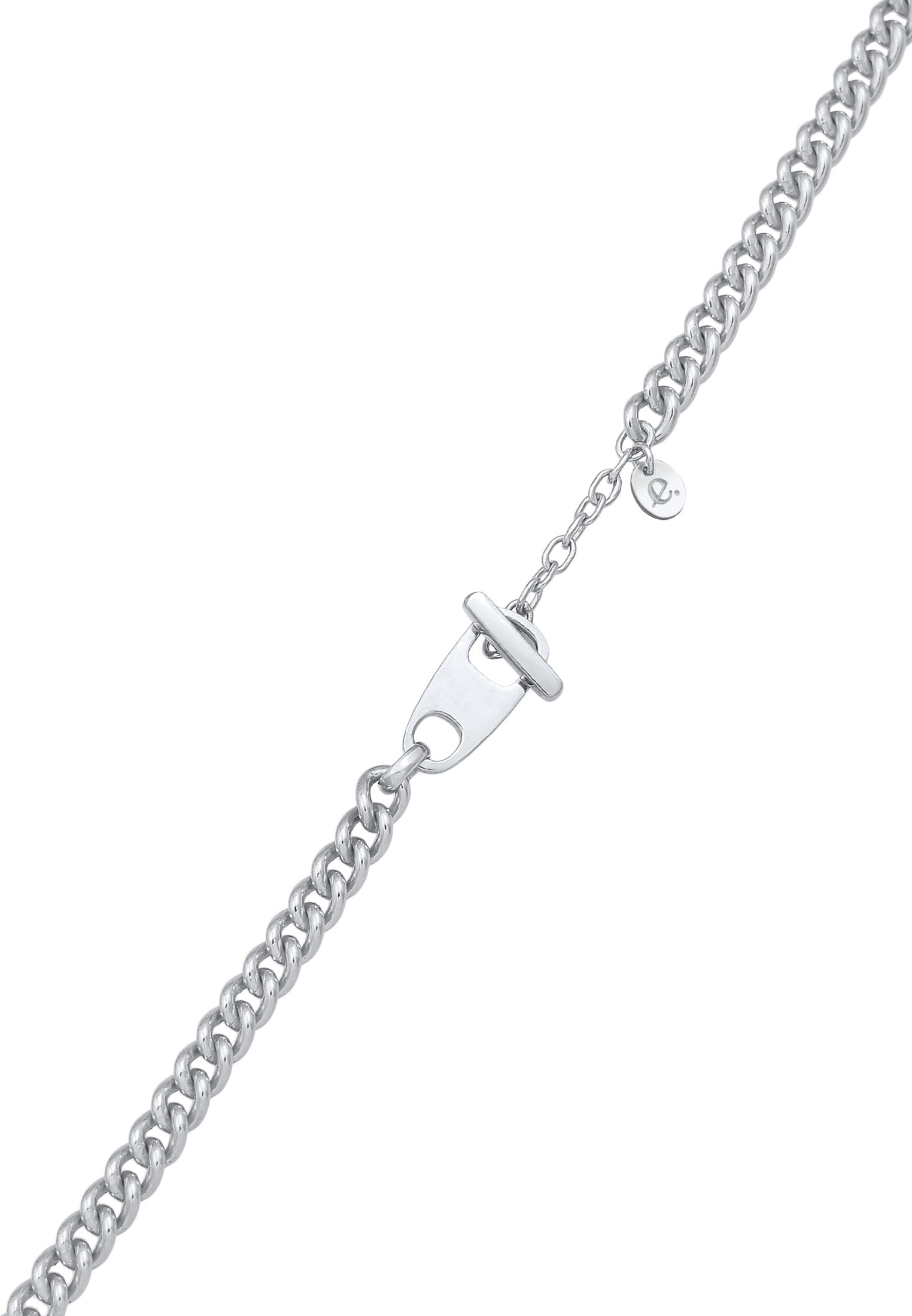 Elli Premium Kette ohne Anhänger »Halskette Grobe Panzerkette Knebelverschluß Unisex 925 Silber«