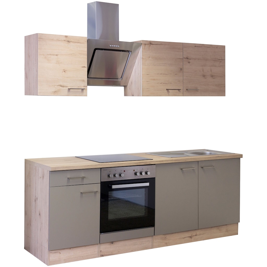 Flex-Well Küchenzeile »Riva«, mit E-Geräten, Gesamtbreite 210 cm