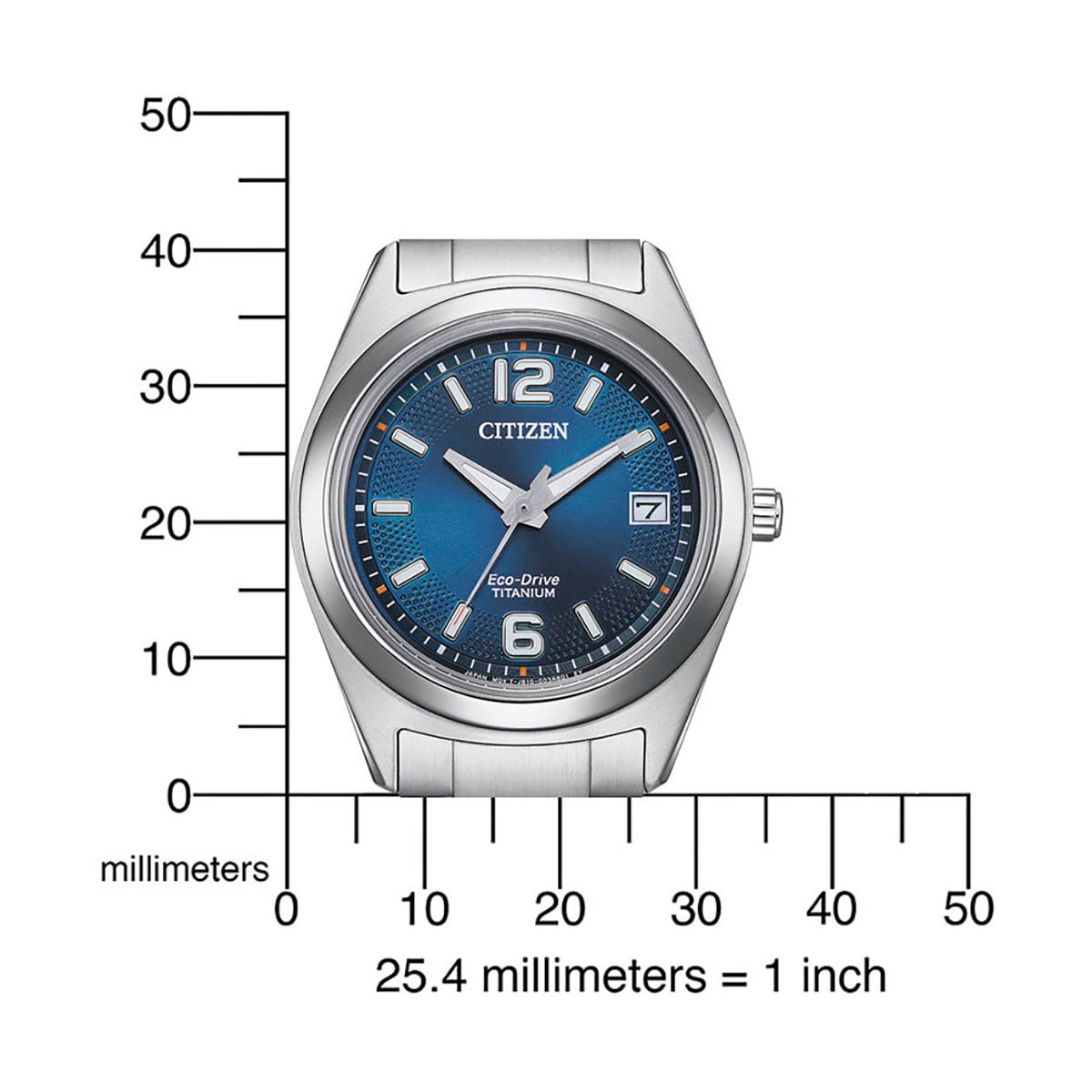 Citizen Solaruhr, Armbanduhr, Damenuhr, Titanarmband, Datum, Leuchtzeiger