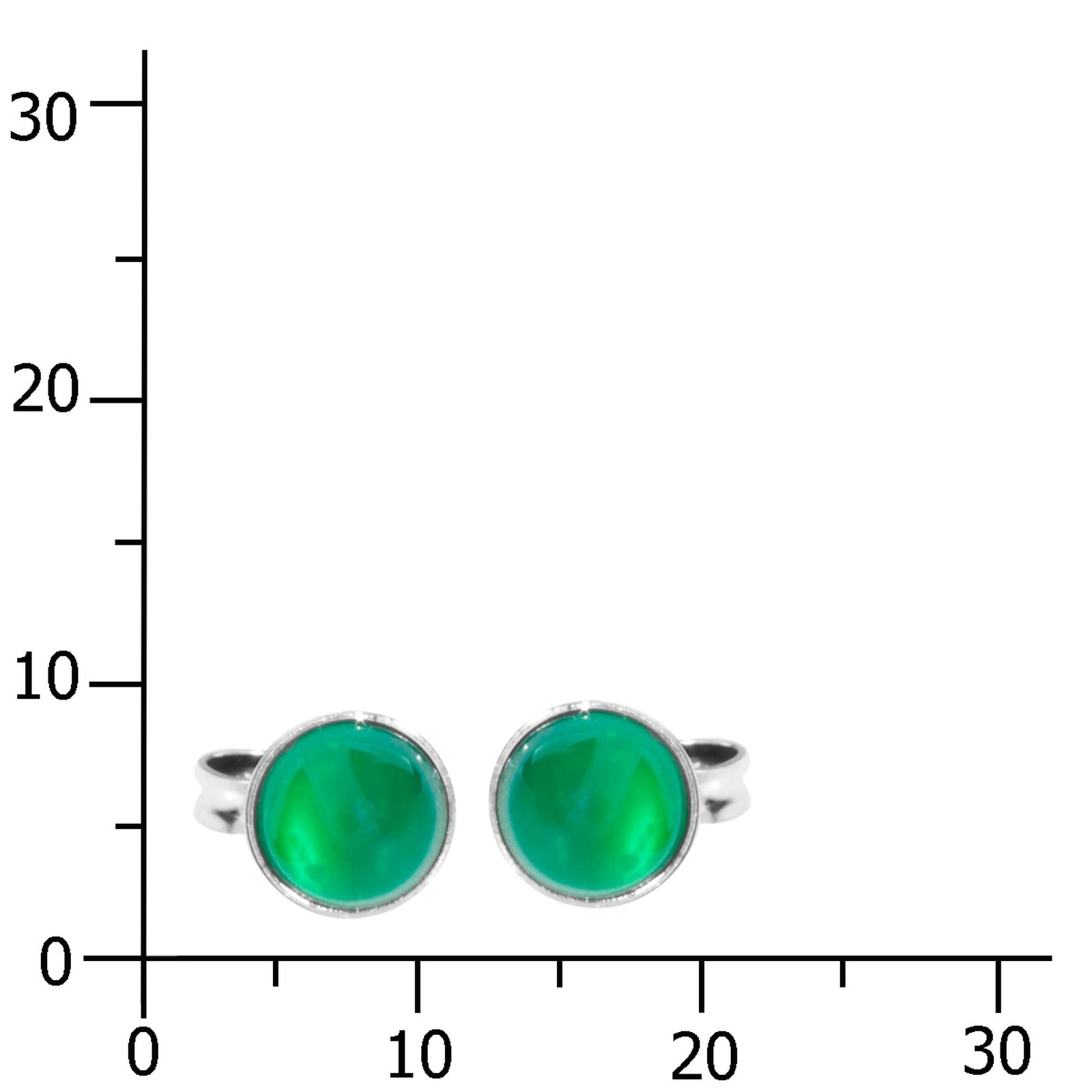 OSTSEE-SCHMUCK Paar Ohrstecker »- Classic 6 mm - Silber 925/000 - Grünachat«