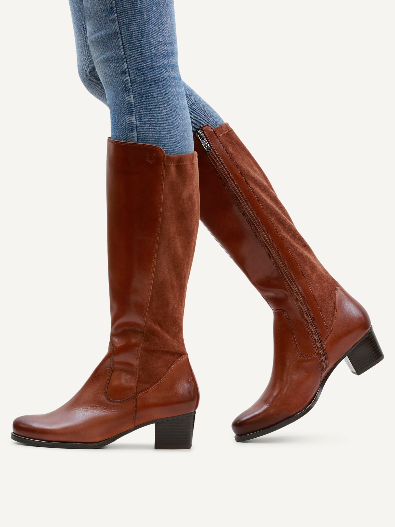 Caprice Stiefel, Blockabsatz, Langschaftstiefel in klassischer Eleganz