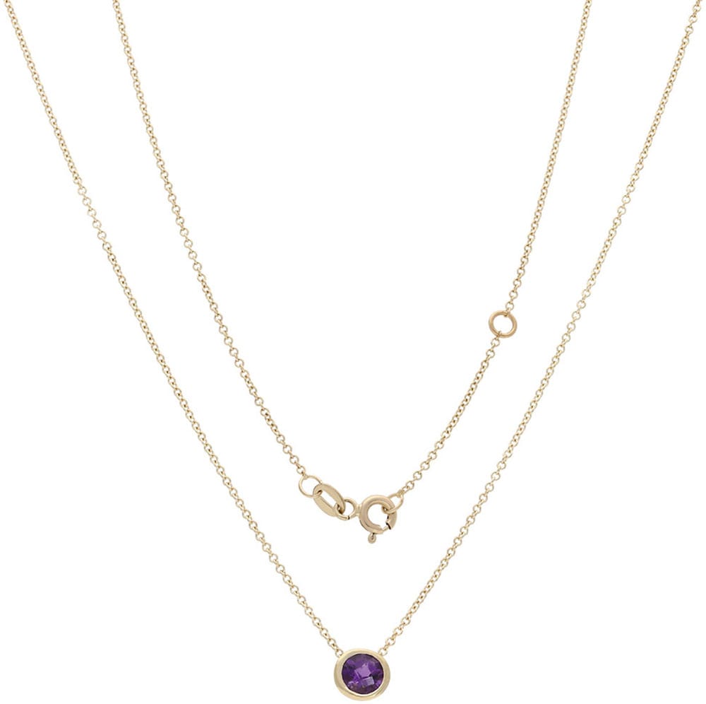 Firetti Kette mit Anhänger »Schmuck Geschenk Gold 585 Halsschmuck Halskette Erbskette Solitär«, mit Peridot oder Amethyst