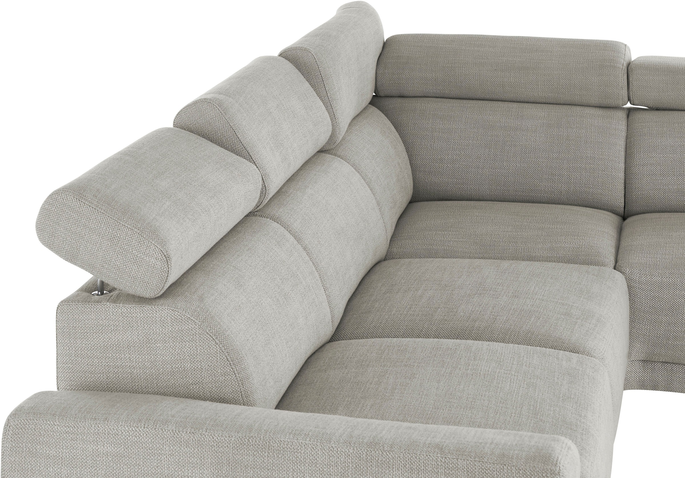 3C Candy Ecksofa »Greve Sofa immer mit manuelle Kopfteilverstellungen, modern, elegant«, wahlweise motorischer Sitzvorzug, bequem und zeitlos, L-Form