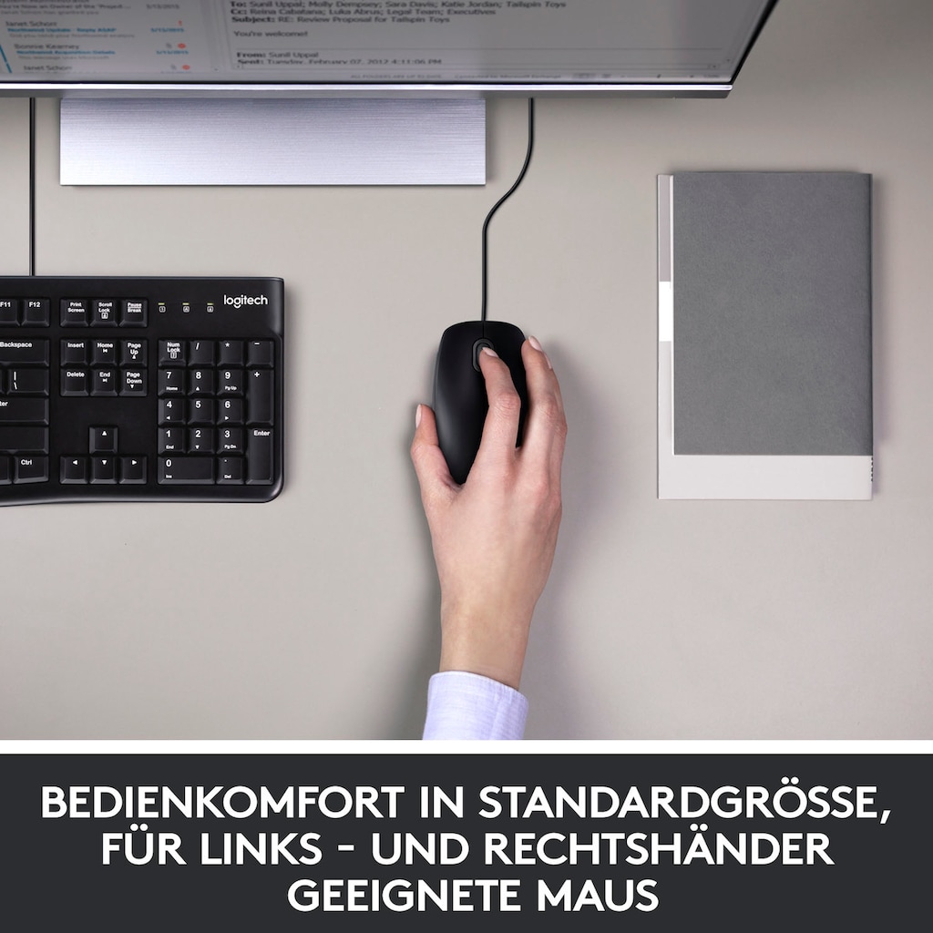 Logitech Tastatur- und Maus-Set »Desktop MK120«