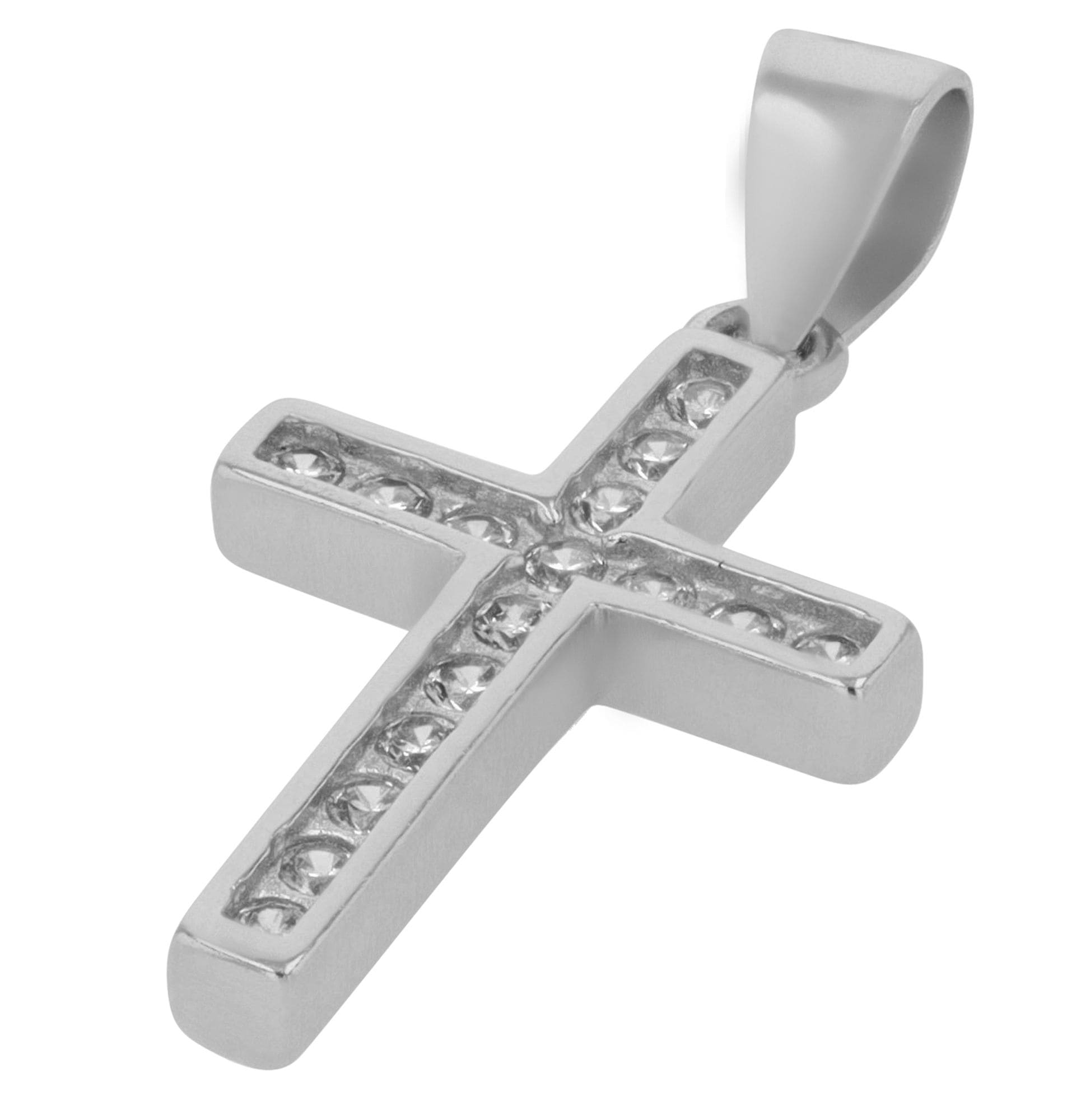 Adelia´s Kreuzanhänger »Damen Anhänger ¿ Kreuz Kreuzanhänger aus 925 Silber mit Zirkonia«