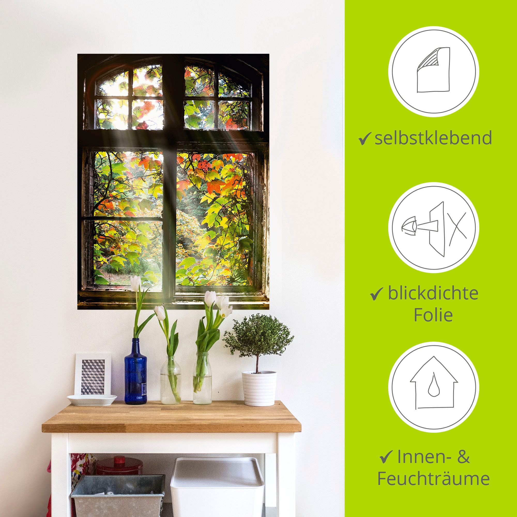 Artland Wandbild »Altbau«, Fenster & Türen, (1 St.), als Alubild, Outdoorbild, Leinwandbild, Poster, Wandaufkleber