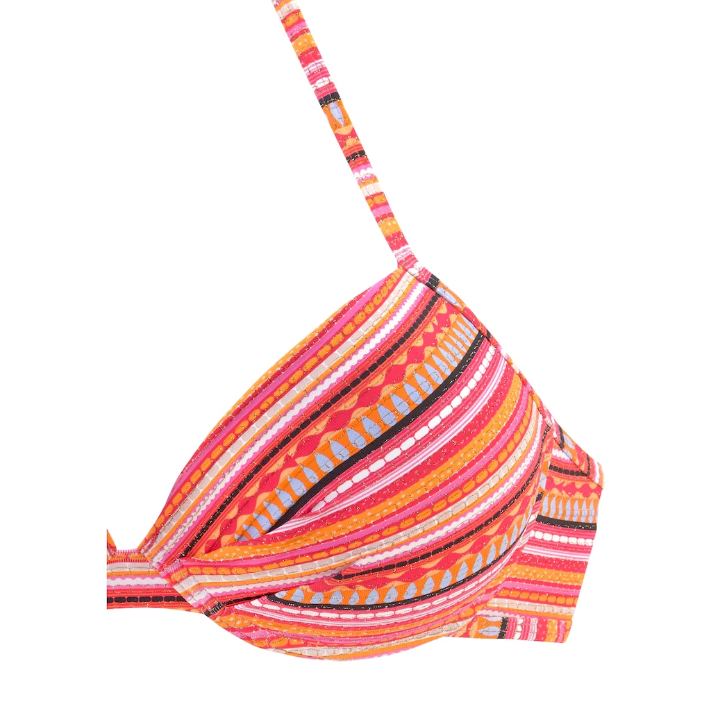 LASCANA Push-Up-Bikini, mit glitzernden Streifen