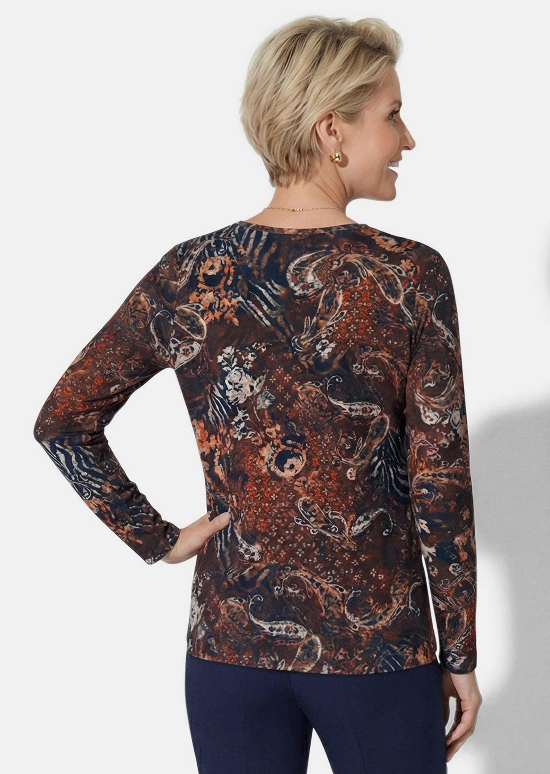 GOLDNER Print-Shirt »Jerseyshirt mit Paisley« stretchbequemer Jersey