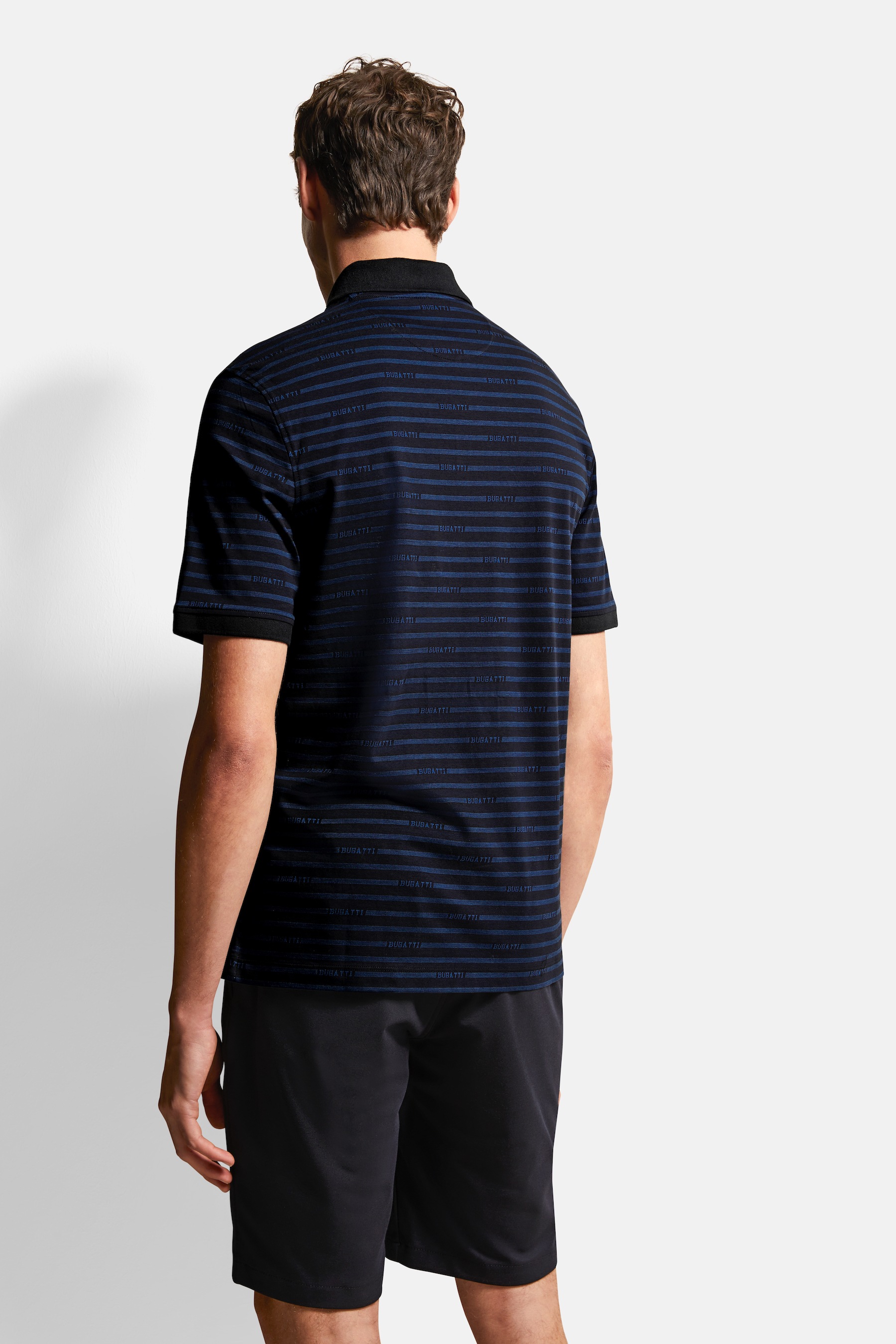 bugatti Poloshirt, mit Logo-Schriftzug